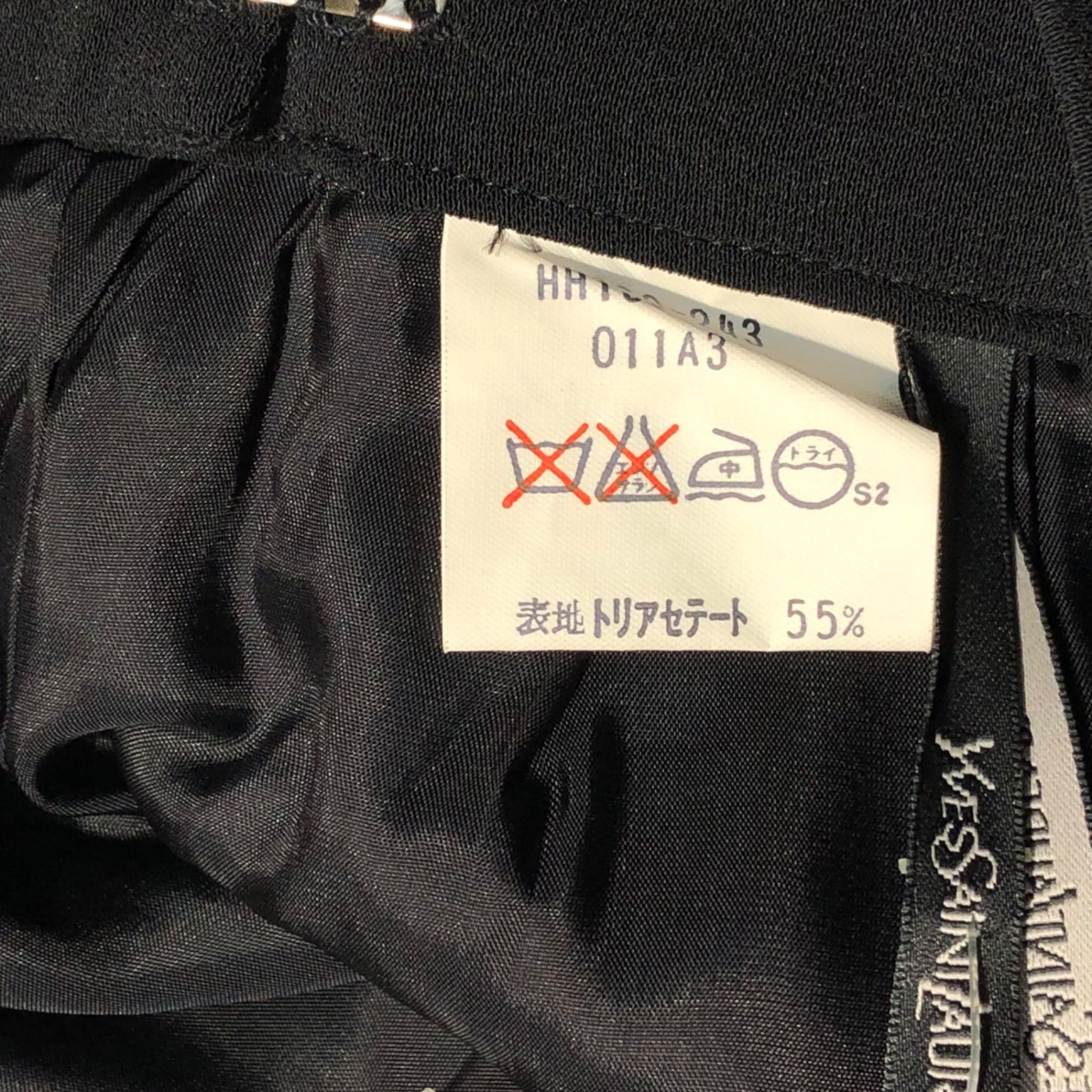 YVES SAINT LAURENT(イヴサンローラン) 90's super wide tuck pants スパー ワイド タック パンツ HH139-243 L ブラック