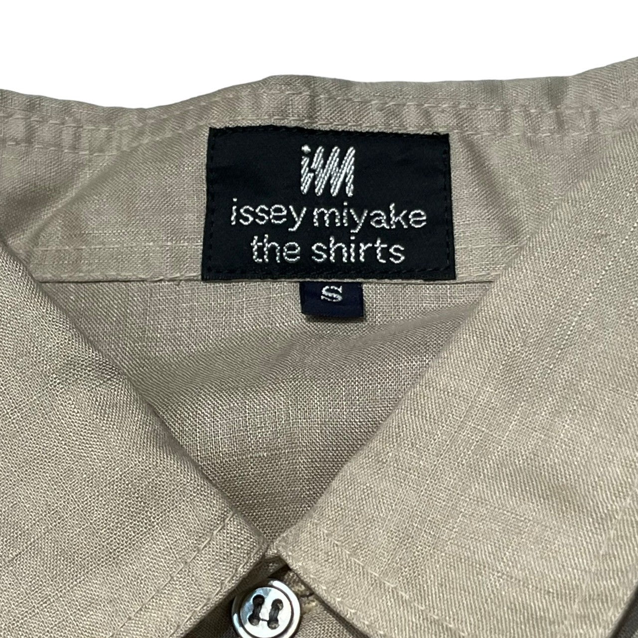 ISSEY MIYAKE(イッセイミヤケ) 80's ~ 90's linen trench shirt リネン トレンチ シャツ ハミルトン社製 I67507-B S ベージュ 90年代 ヴィンテージ アーカイブ デッドストック