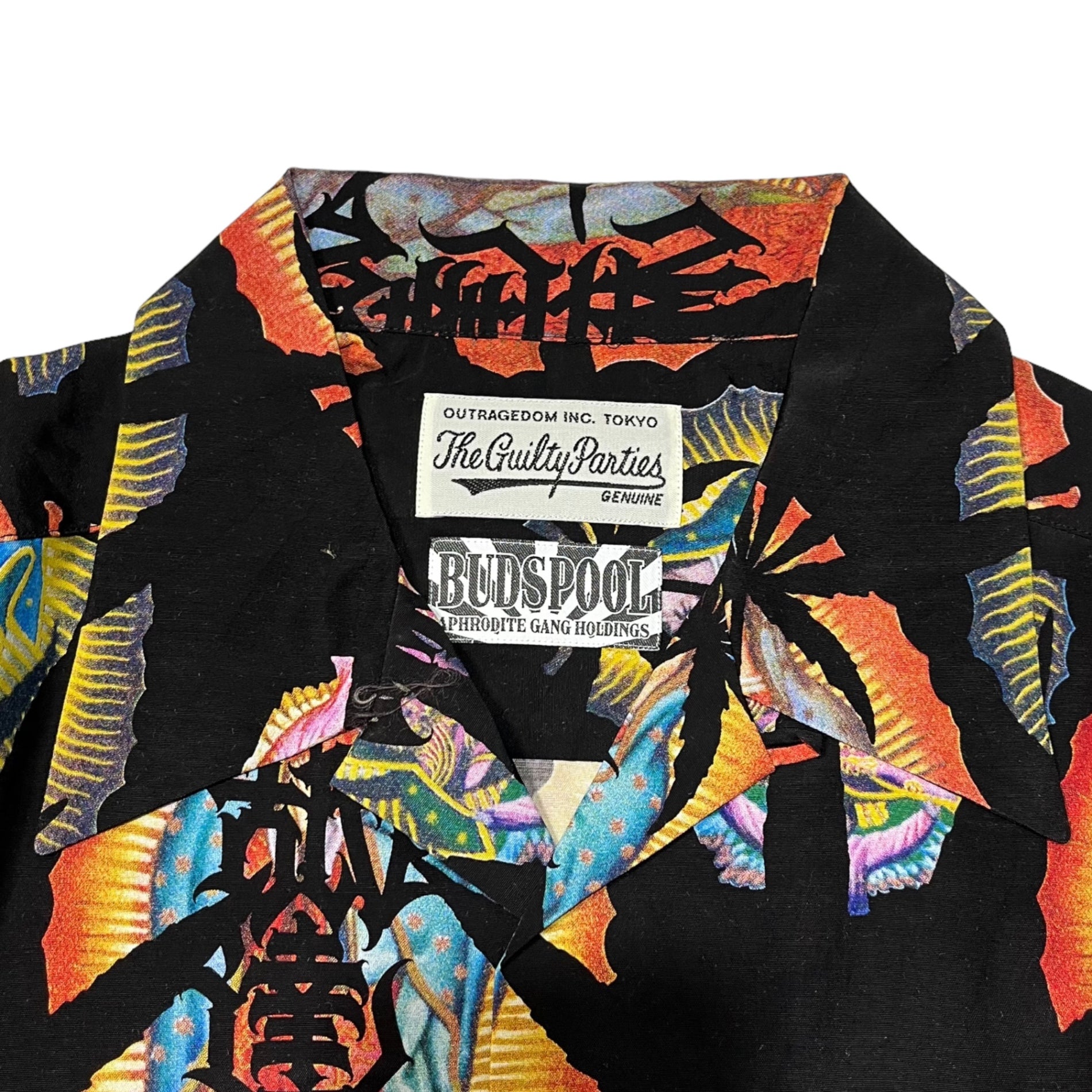 WACKO MARIA(ワコマリア) 21SS ×BUDSPOOL HAWAIIAN SHIRT TYPE 1 NMD-WM-HI02-C XL ブラック×マルチカラー 未使用品 舐達磨