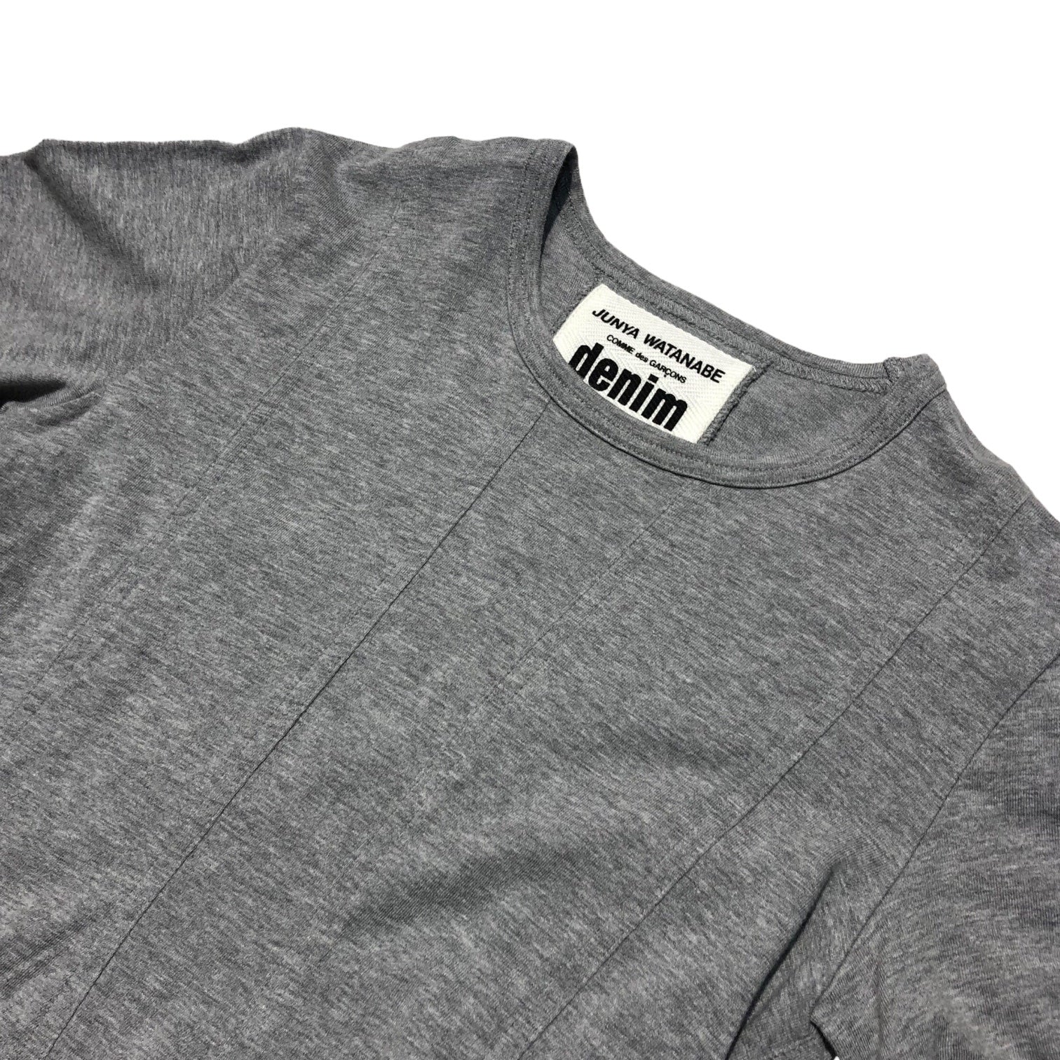 COMME des GARCONS JUNYA WATANABE(コムデギャルソンジュンヤワタナベ) 繋ぎ フレア Tシャツ 半袖 カットソー SIZE S グレー