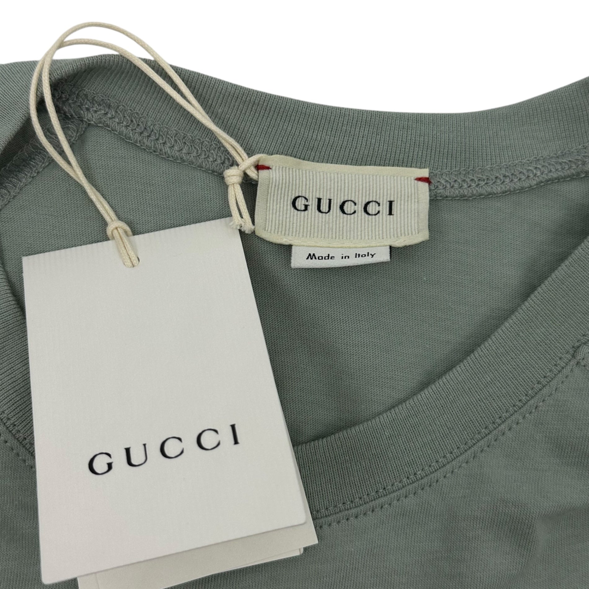 GUCCI(グッチ) Guccheese Monster Print T-Shirt in ミーヤキャット ネズミ プリント Tシャツ 575094 kids12(レディースXS程度) ミント