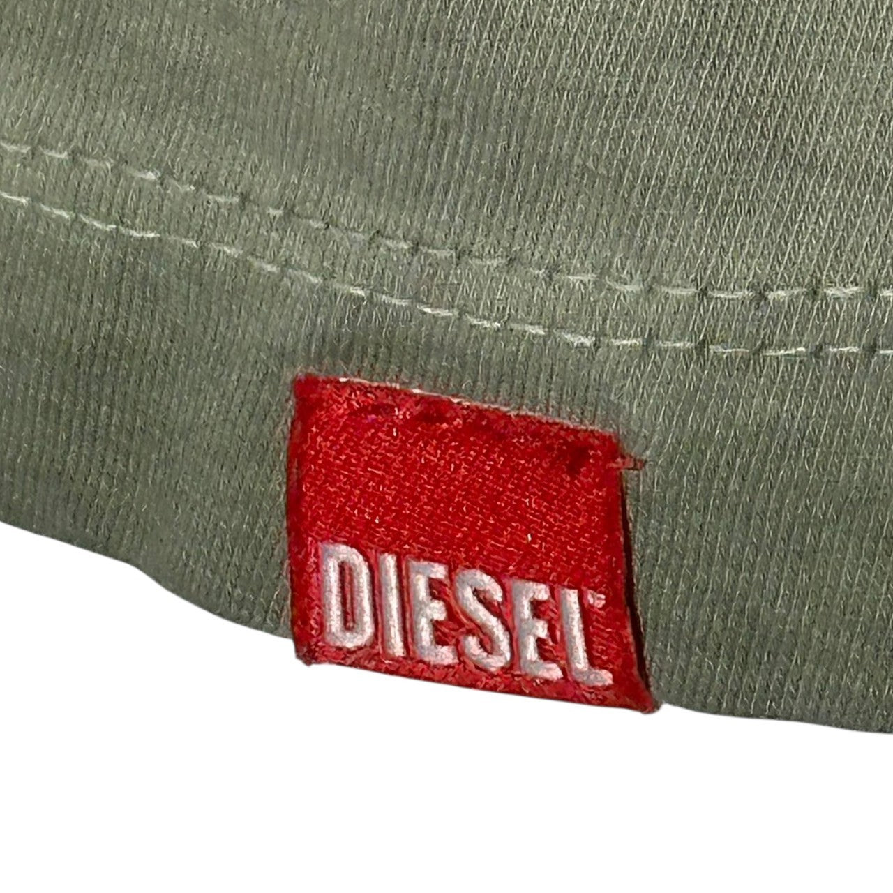 DIESEL(ディーゼル) 23SS T-CRANY デストロイ 長袖 Tシャツ A099080KHAH M グリーン ダメージ加工 カットソー
