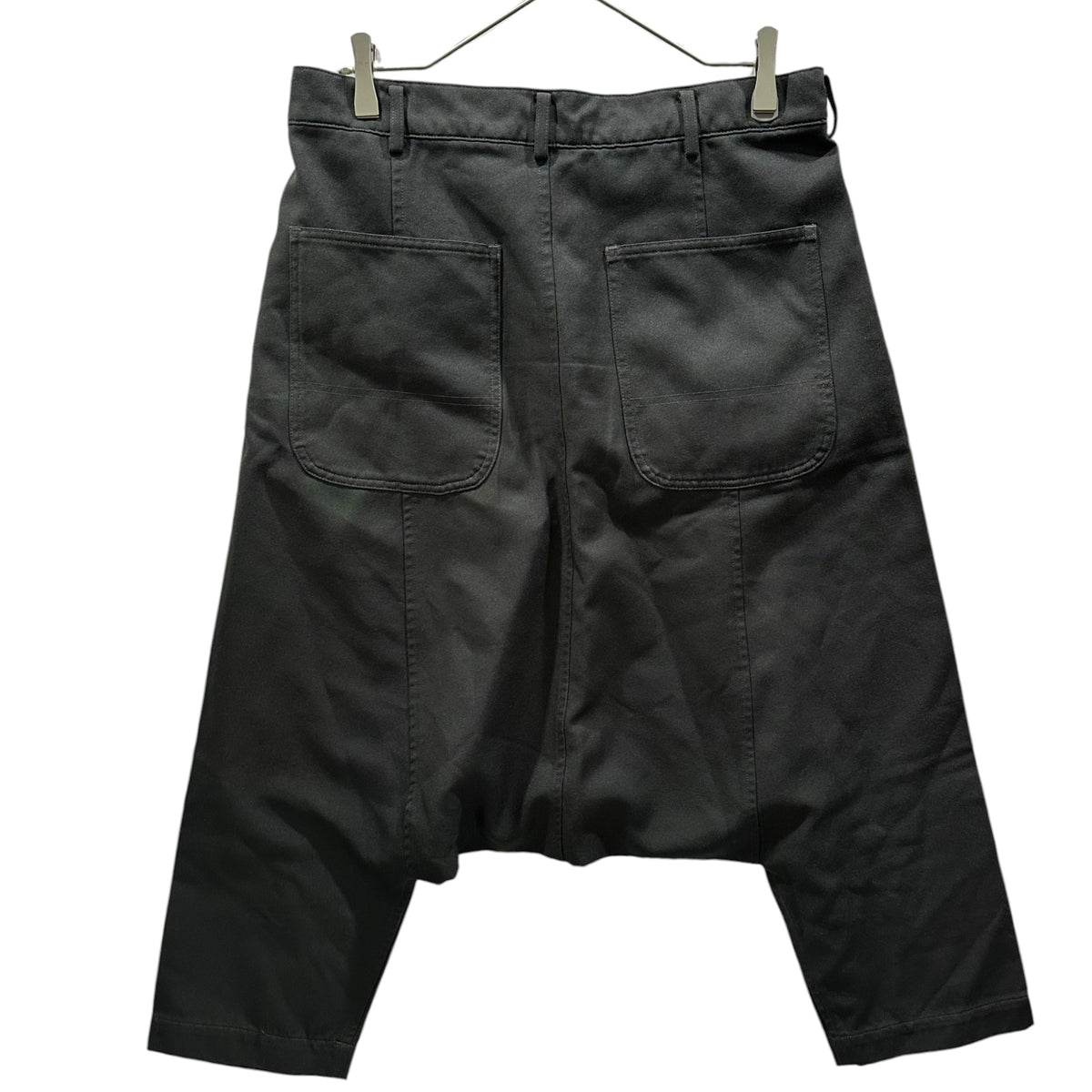 BLACK COMME des GARCONS(ブラックコムデギャルソン) 2013SS Garment-Dyed Poly-Cotton Sarrouel Pants 製品染め ポリコットン サルエル パンツ 1K-P008 M チャコール AD2012 定番品