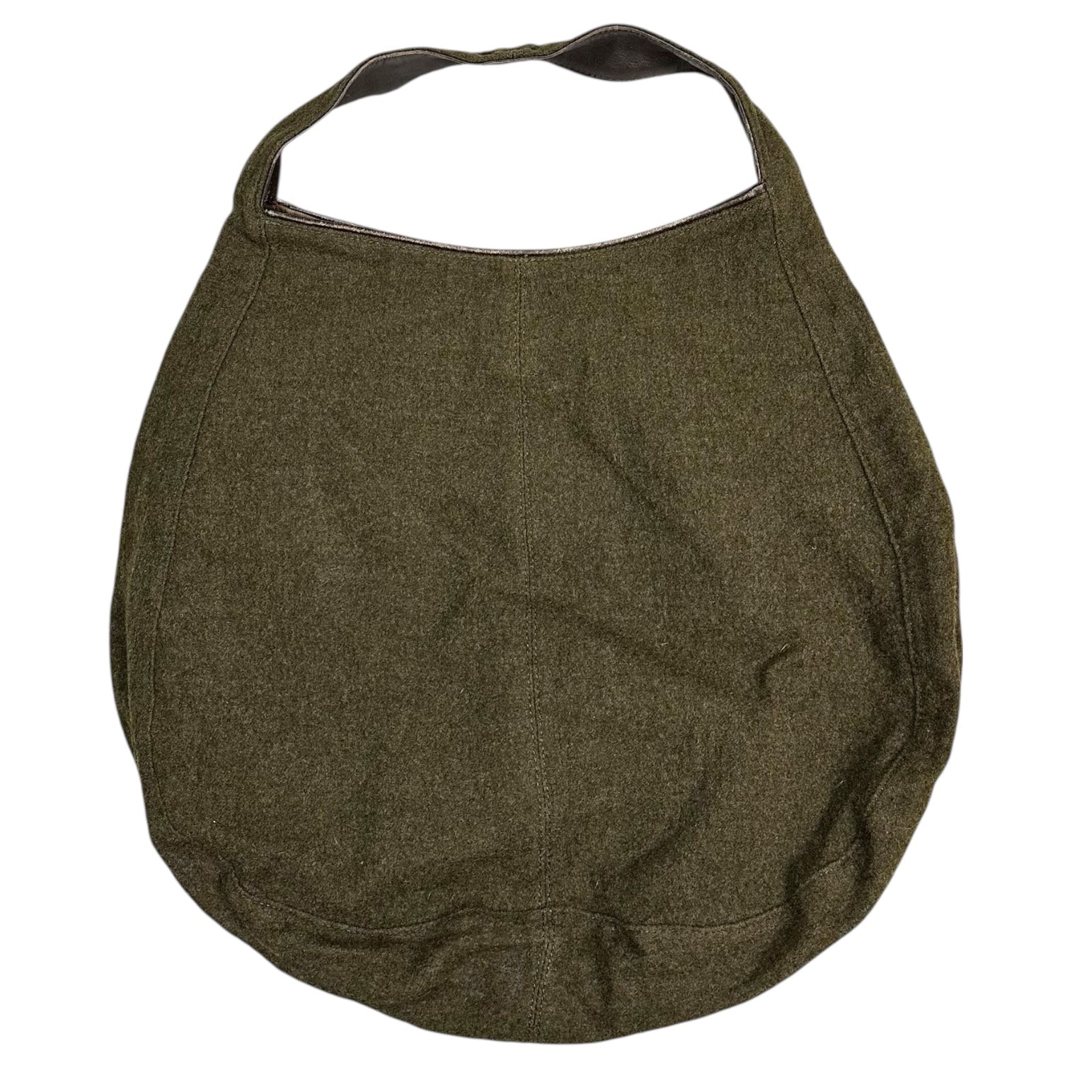 Y's(ワイズ) Wool leather Egg Bag ウール レザー エッグ バッグ オリーブ ハンド トート