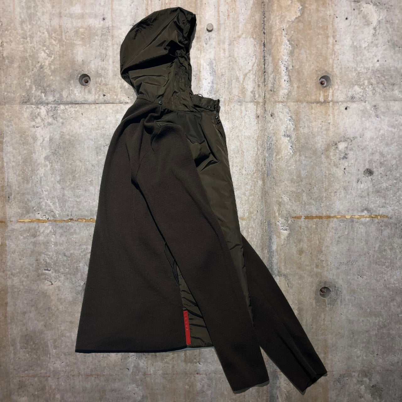 PRADA SPORT(プラダスポーツ) ニット切替ナイロンジャケット 50(XLサイズ程度) ブラウン