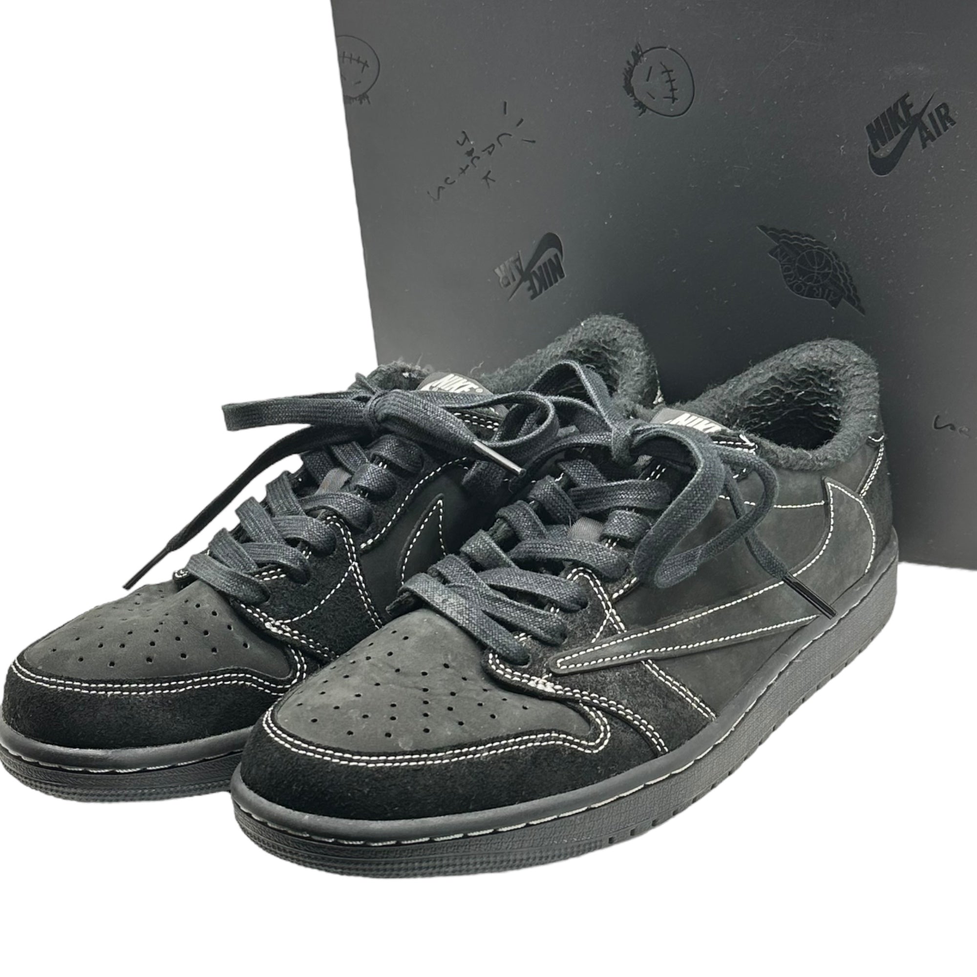 Travis Scott × NIKE(トラヴィススコット × ナイキ) AIR JORDAN 1 LOW OG SP エアジョーダンワン ロー スニーカー DM7866-001 27.0cm ブラック Black Phantom