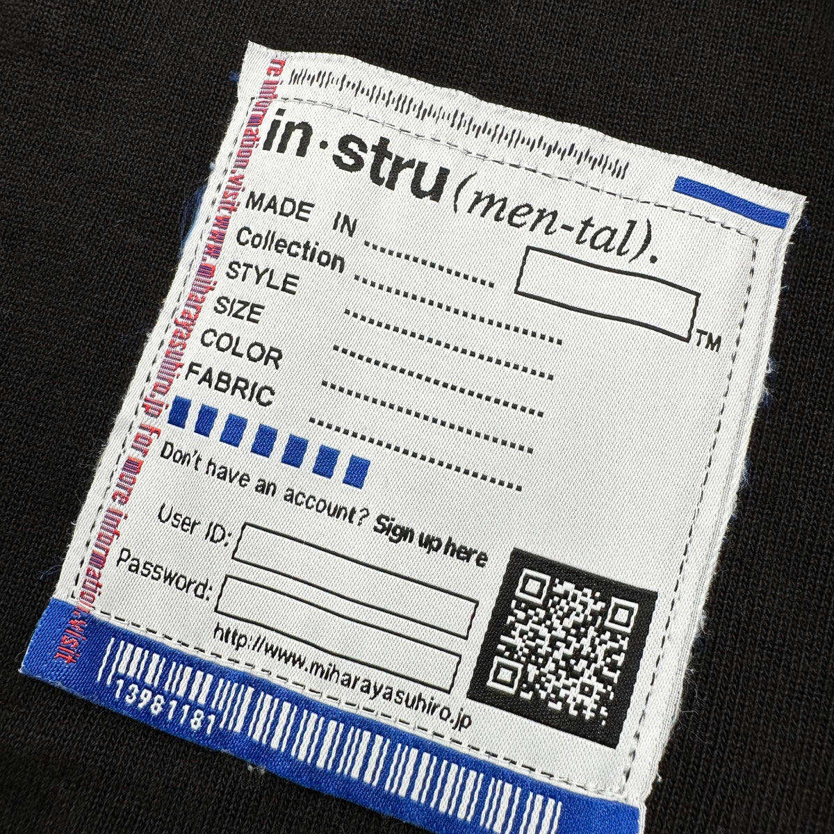 Maison MIHARA YASUHIRO(メゾンミハラヤスヒロ) in・stru(men-tal). Heavy Weight Jersey Half-sleeve T-shirt ヘヴィ ウェイト ジャージィ ハーフスリーブ Tシャツ I12TS512 50 ブラック