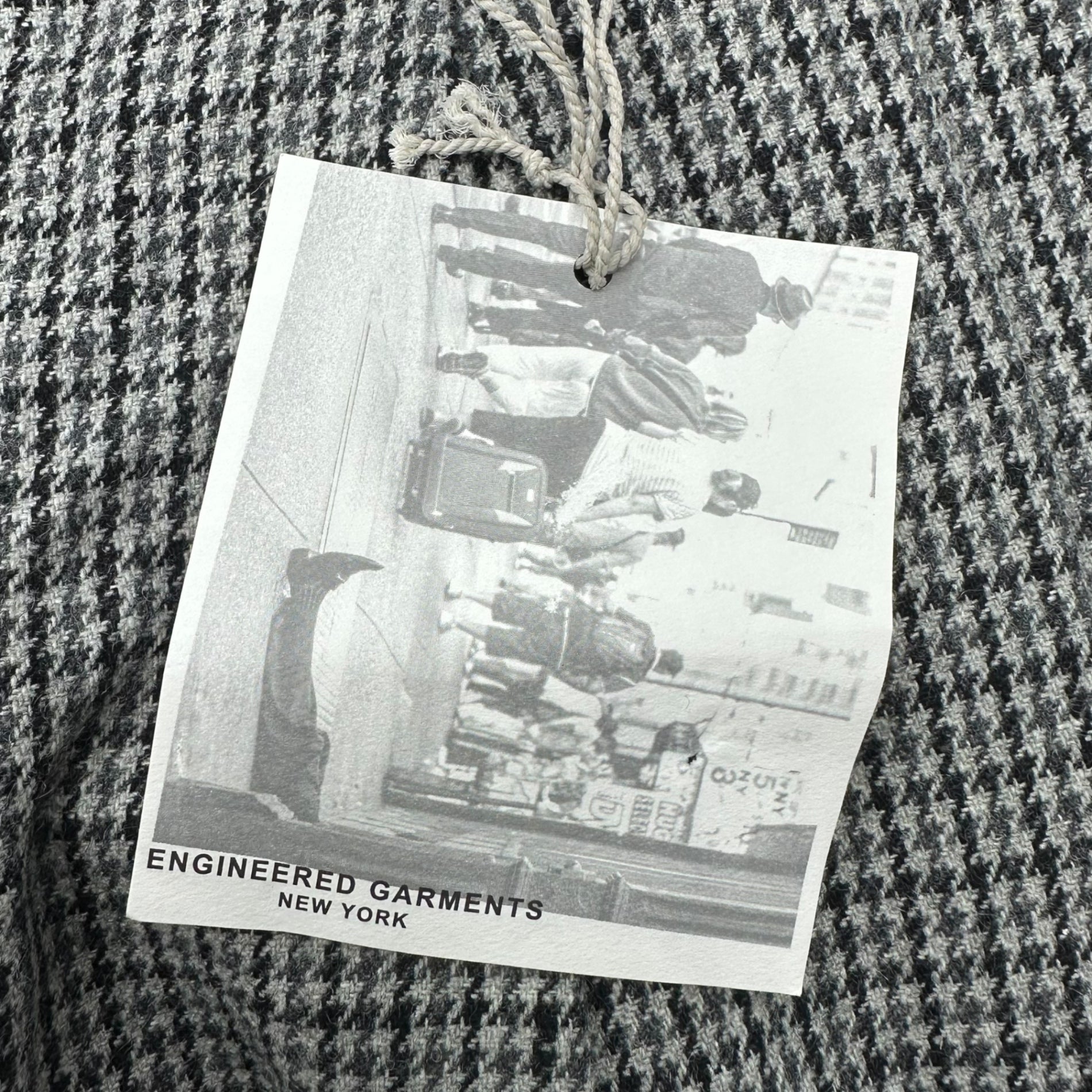 Engineered Garments(エンジニアードガーメンツ) 20AW Emarson Pant Wool hound's-tooth pattern エマーソン パンツ ウール 千鳥柄 M グレー 2タック スラックス