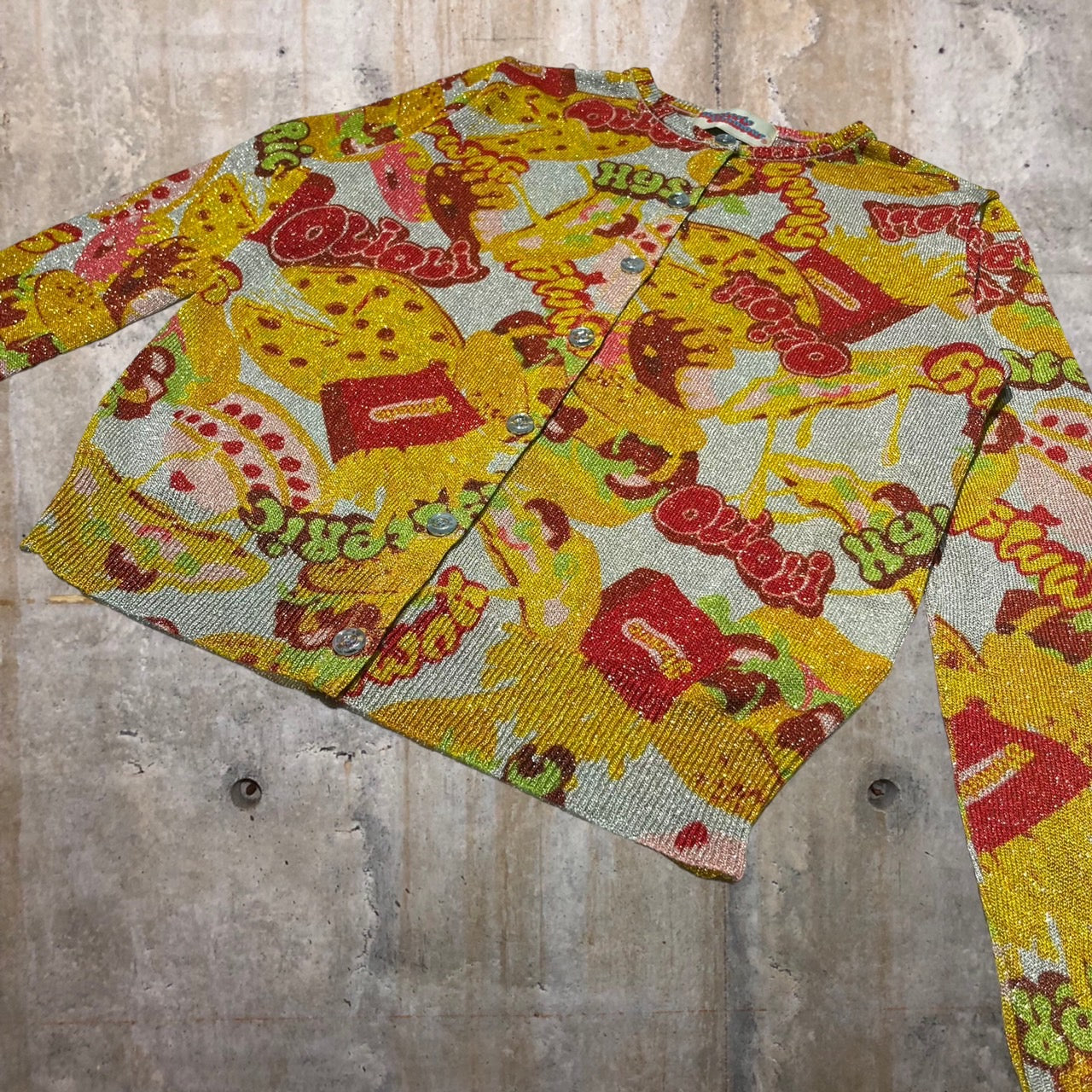 HYSTERIC GLAMOUR(ヒステリックグラマー) 90's グラフィックラメカーディガン/ニットカーディガン 2ND-2710 FREE ミックス Y2K 00’s