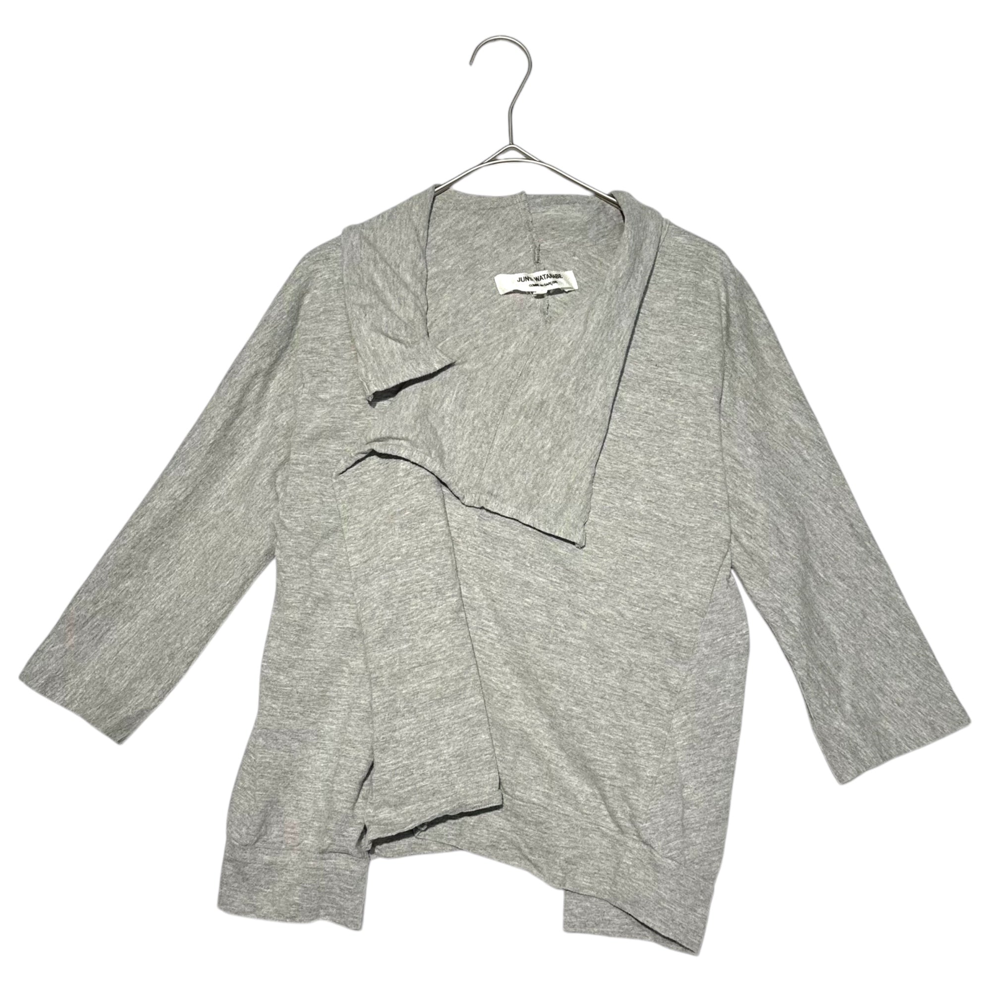 COMME des GARCONS JUNYA WATANABE(コムデギャルソンジュンヤワタナベ) 07SS Front ruffle long sleeve short length cut and sew 前フリル 長袖 ショート レングス カットソー JS-T068 S グレー AD2006