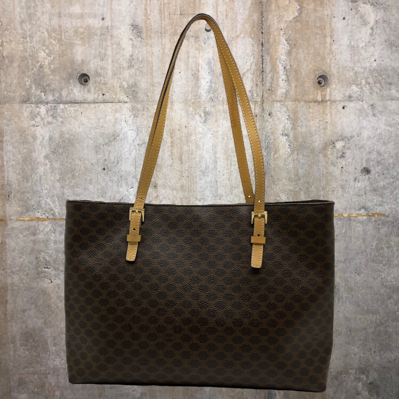 CELINE(セリーヌ) マカダム柄A4トートバッグ S100/26 ブラウン