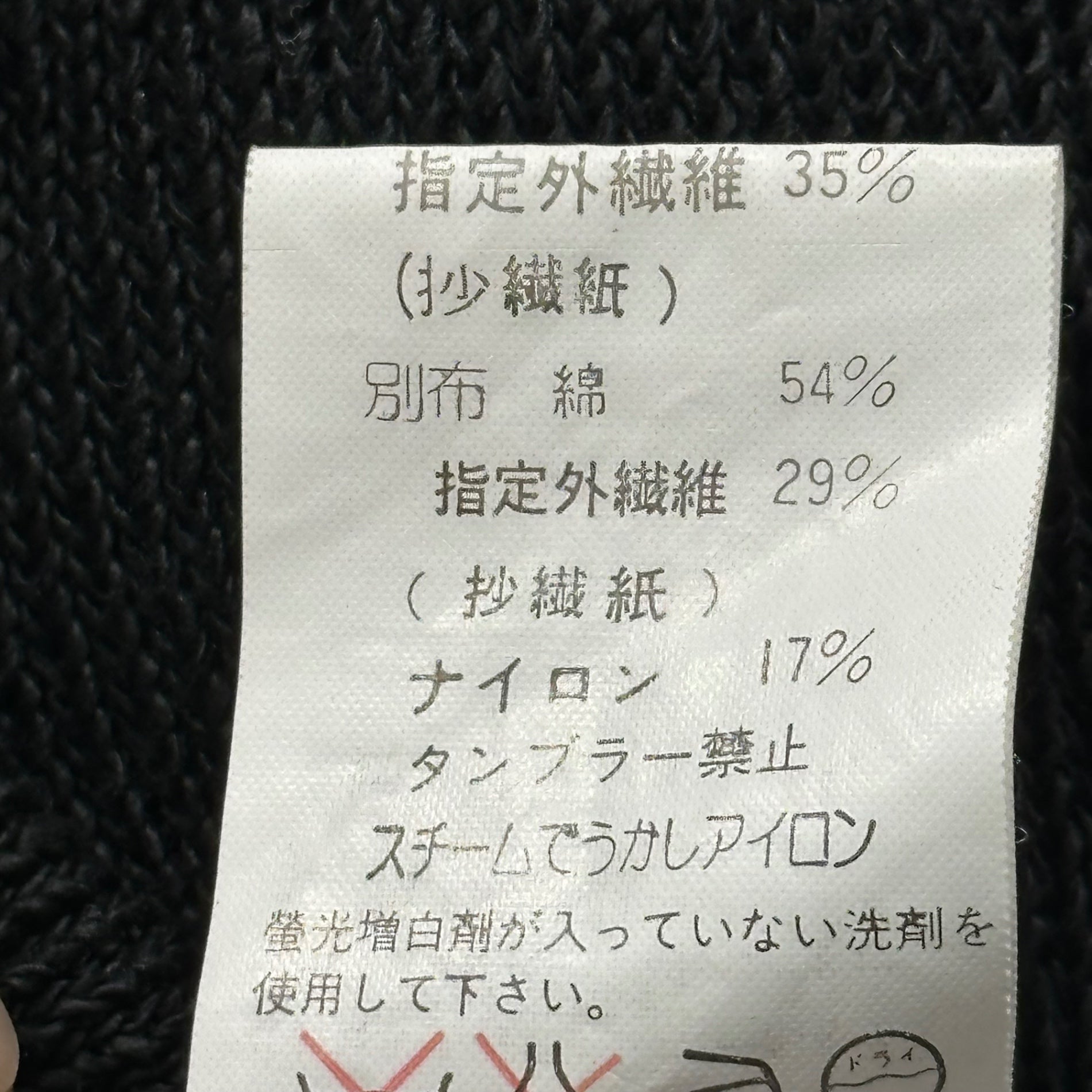Y's(ワイズ) Paper Yarn Cut-Off Distorted Knit Top ペーパーヤーン 断ち切り 変形 カットソー YX-K36-870 3(L程度) ブラック