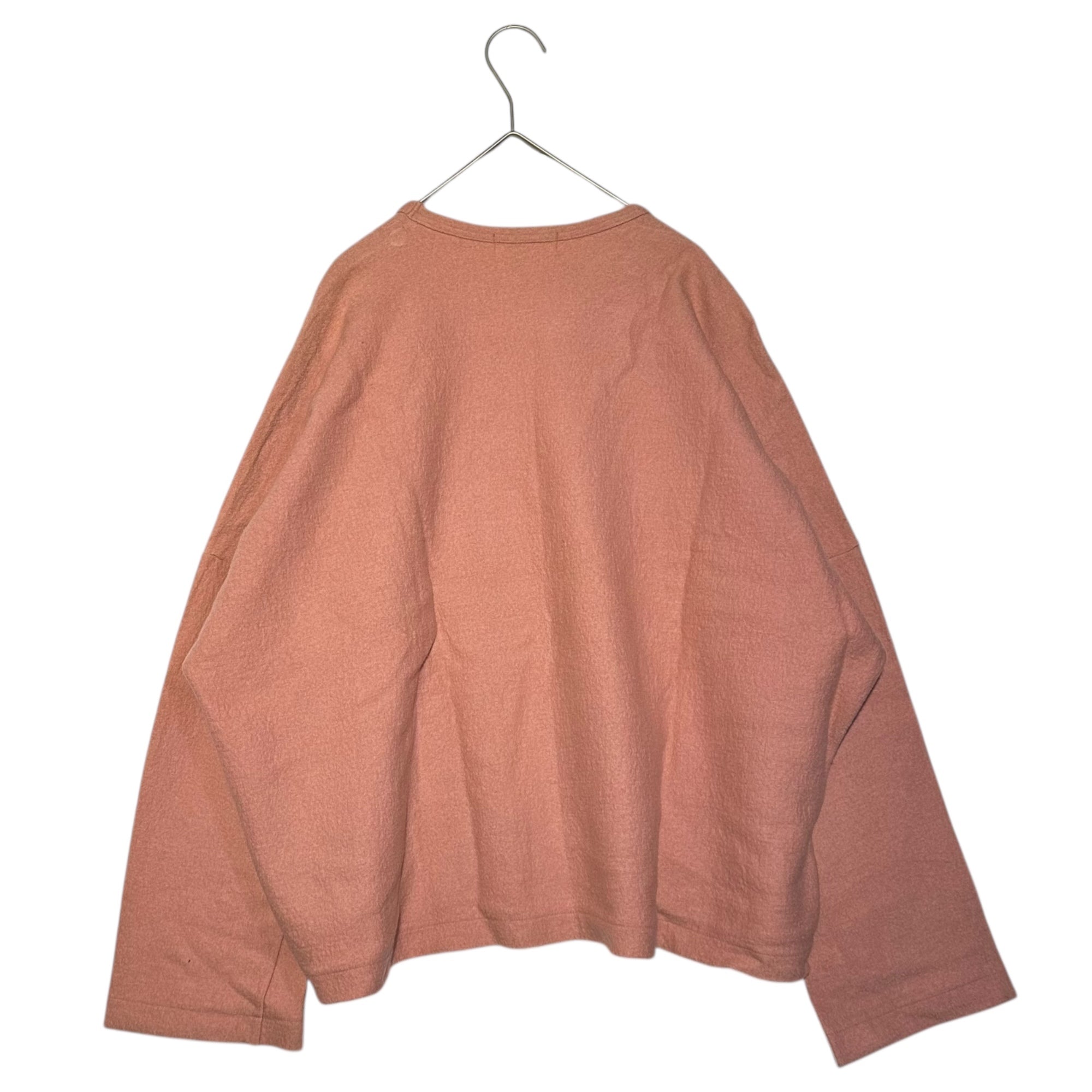 robe de chambre COMME des GARCONS(ローブドシャンブルコムデギャルソン) 96AW Wool Shrunken Wide Silhouette Top ウール 縮絨 ワイド シルエット カットソー RT-040470 FREE ピンク AD1996 男性着用可能