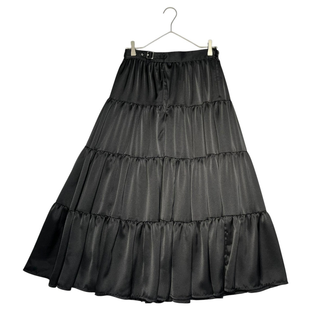 noir kei ninomiya(ノワールケイニノミヤ) 23AW pleated long skirt プリーツ ロング スカート ベルト 3L-S002 S ブラック AD2023コムデギャルソン