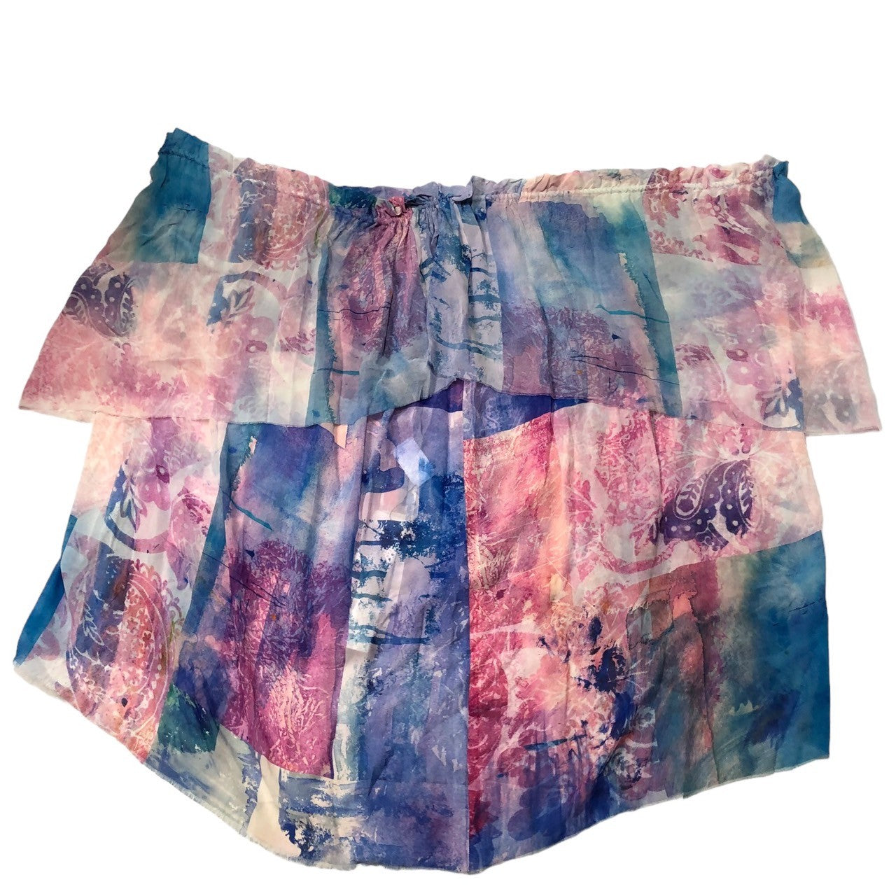divka(ディウカ) All-silk layered drawcord skirt 総 シルク レイヤード ドローコード スカート DK03-01B-S04 2(M) マルチカラー