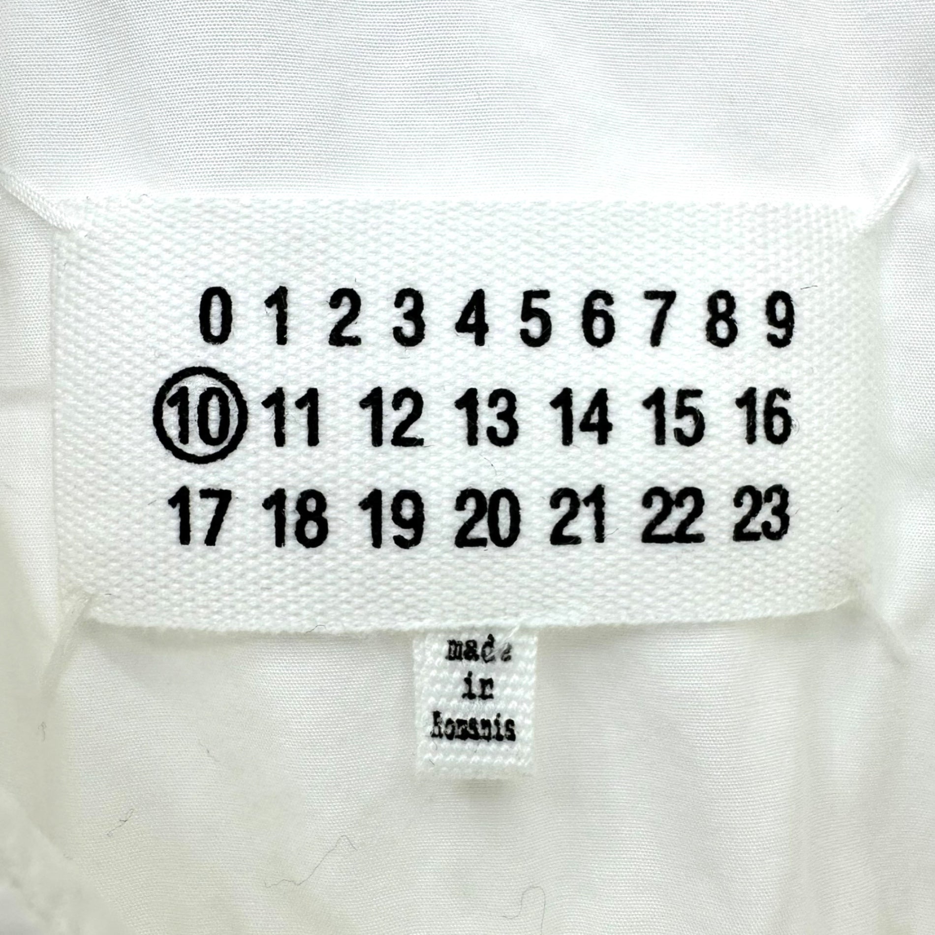 MAISON MARGIELA(メゾンマルジェラ) 17AW Cotton Poplin L/S Shirt コットン ポプリン 長袖 シャツ S30DL0377 41(L程度) ホワイト