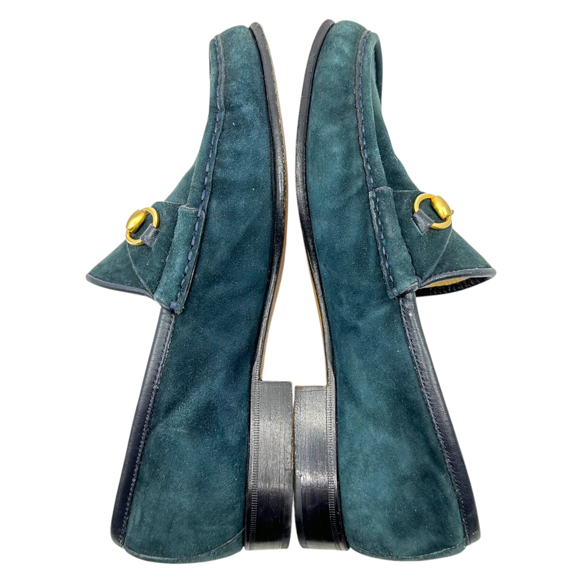GUCCI(グッチ) Suede Leather Horsebit Loafer スウェード レザー ホース ビット ローファー 37(23cm程度) ダークネイビー