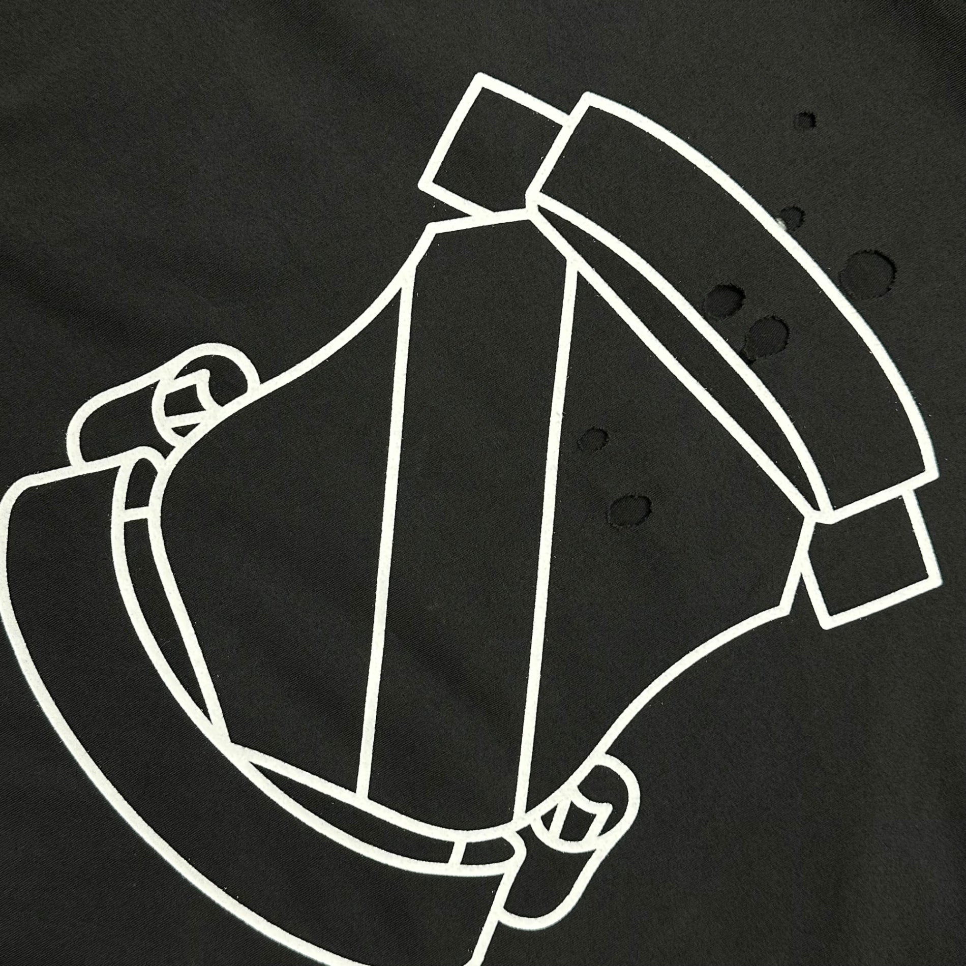 NUMBER (N)INE(ナンバーナイン) EMBLEM DAMAGE TEEE 復刻 エンブレム 穴あき Tシャツ 3 ブラック