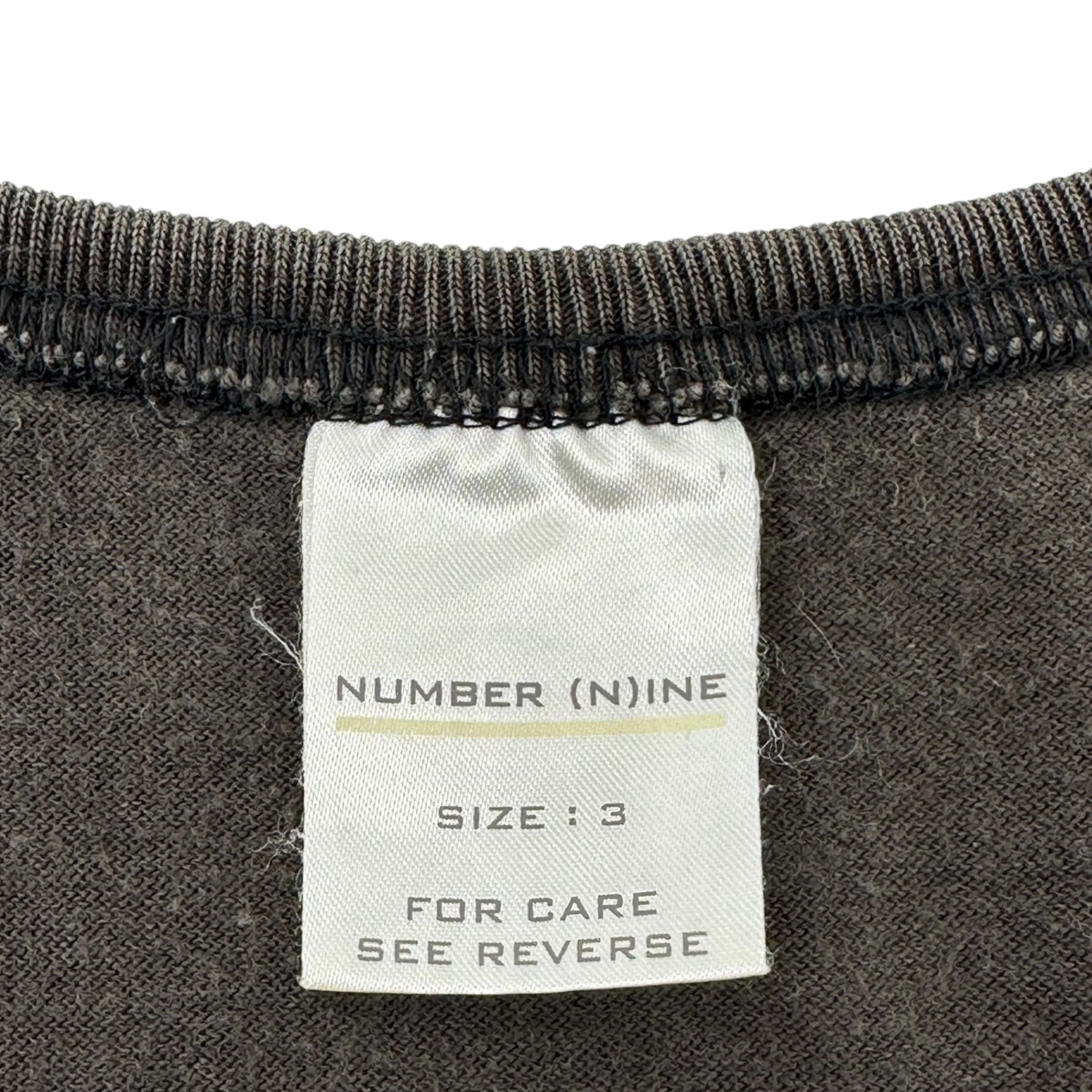 NUMBER (N)INE(ナンバーナイン) 01ss perforated skull tank top 穴あき ドクロ スカル タンクトップ 3(M) チャコールグレー アーカイヴ 稀少品