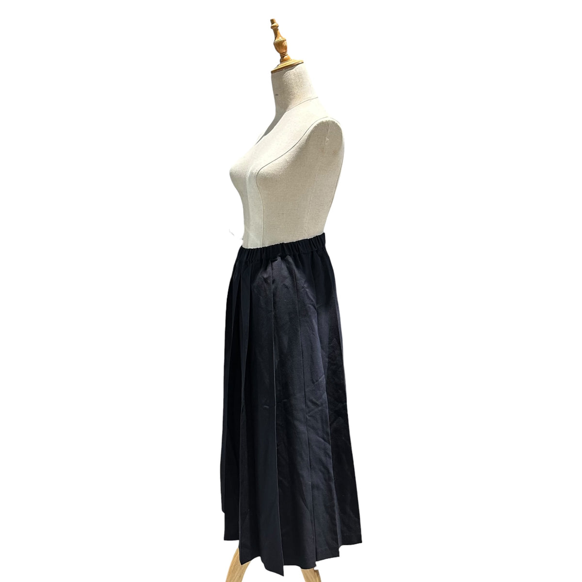 robe de chambre COMME des GARCONS(ローブドシャンブルコムデギャルソン) 1998SS Long Wool Gabardine Pleated Skirt ウール ギャバジン ロング プリーツ スカート RS-040030 FREE ダークネイビー AD1997 90s アーカイブ
