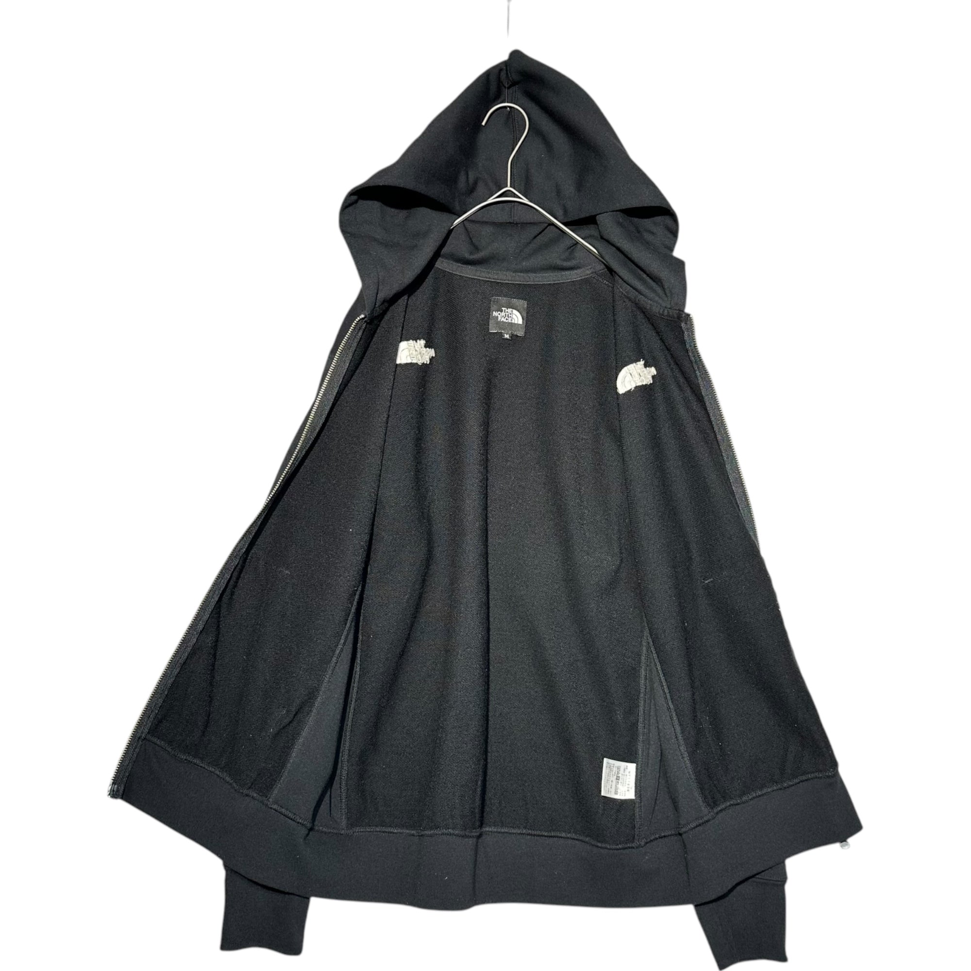 THE NORTH FACE(ノースフェイス) SQUARE LOGO FULLZIP Men’s スクエアロゴ ロゴ フルジップ パーカー NT11836 M ブラック