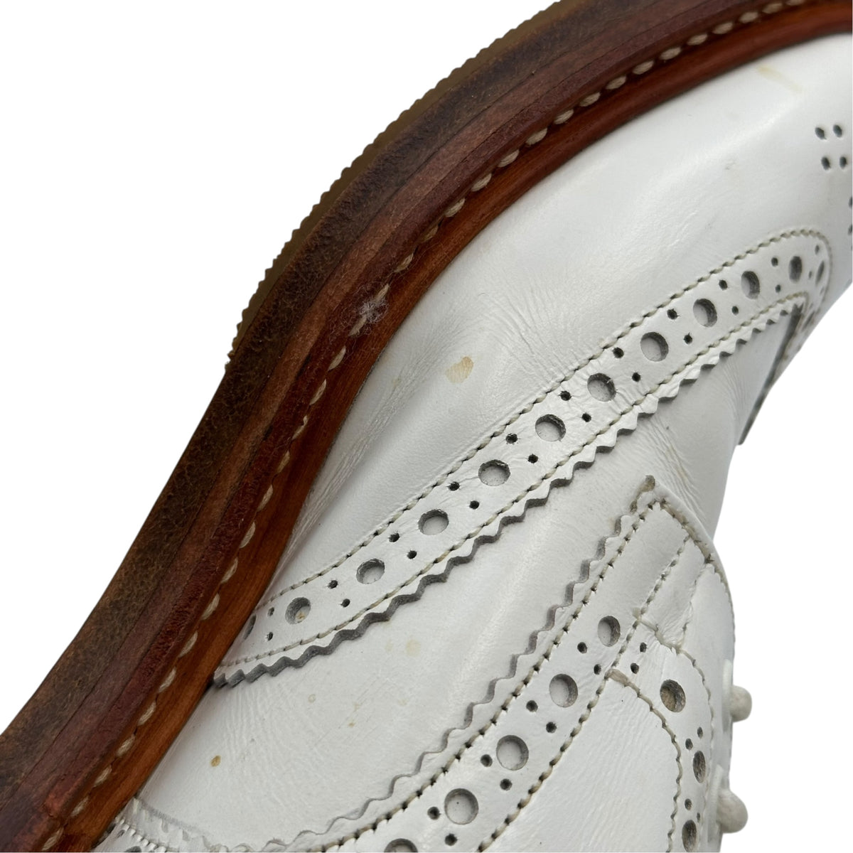 Tricker's×COMME des GARCONS JUNYA WATANABE MAN(トリッカーズ×コムデギャルソンジュンヤワタナベマン) BOURTON バートン ウィングチップ レザー シューズ MS633 7(25.5cm程度) ホワイト コラボ 革靴 メダリオン