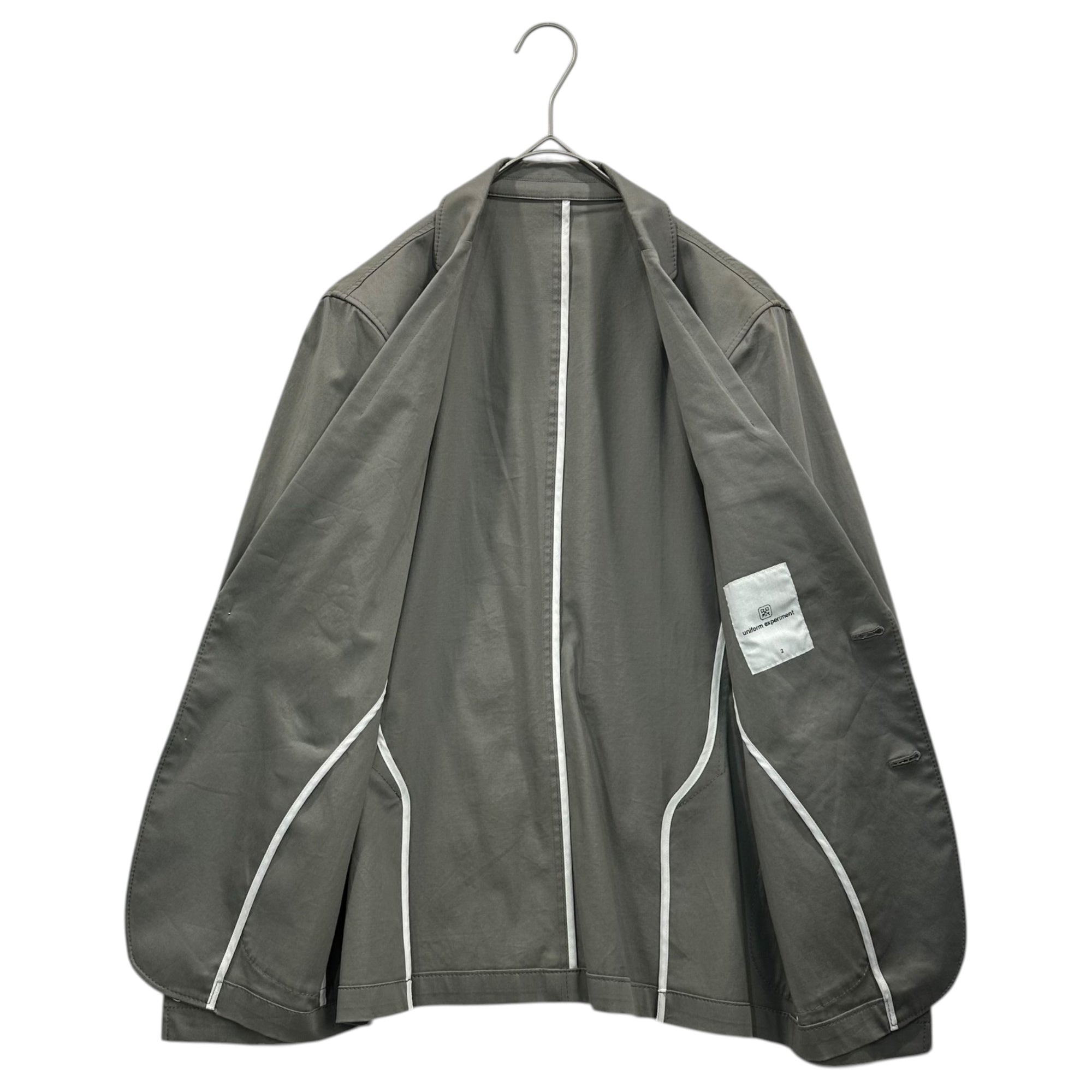 uniform experiment(ユニフォームエクスペリメント) 13SS Cotton-Stretch Casual Tailored Jacket コットン ストレッチ カジュアル テーラード ジャケット UE-130012 2(M程度) グレー