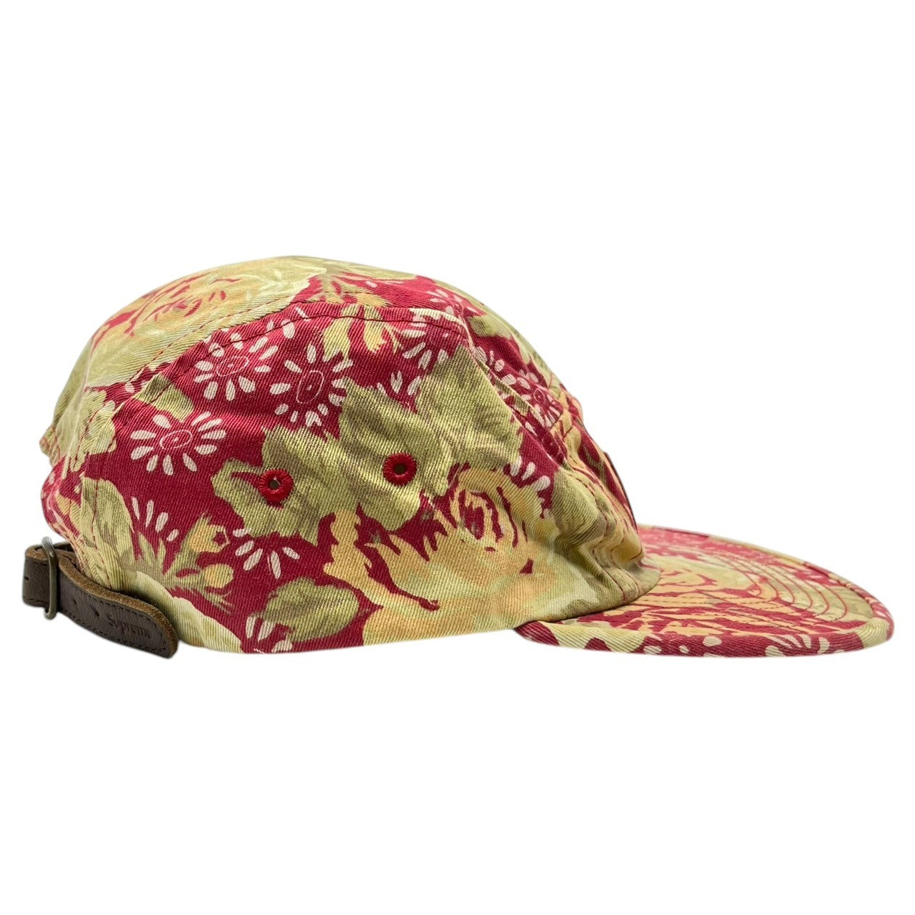 SUPREME(シュプリーム) 18SS Washed Chino Twill Camp Cap ボックスロゴ ウォッシュド チノ ツイル キャンプキャップ 帽子 ベージュ×レッド