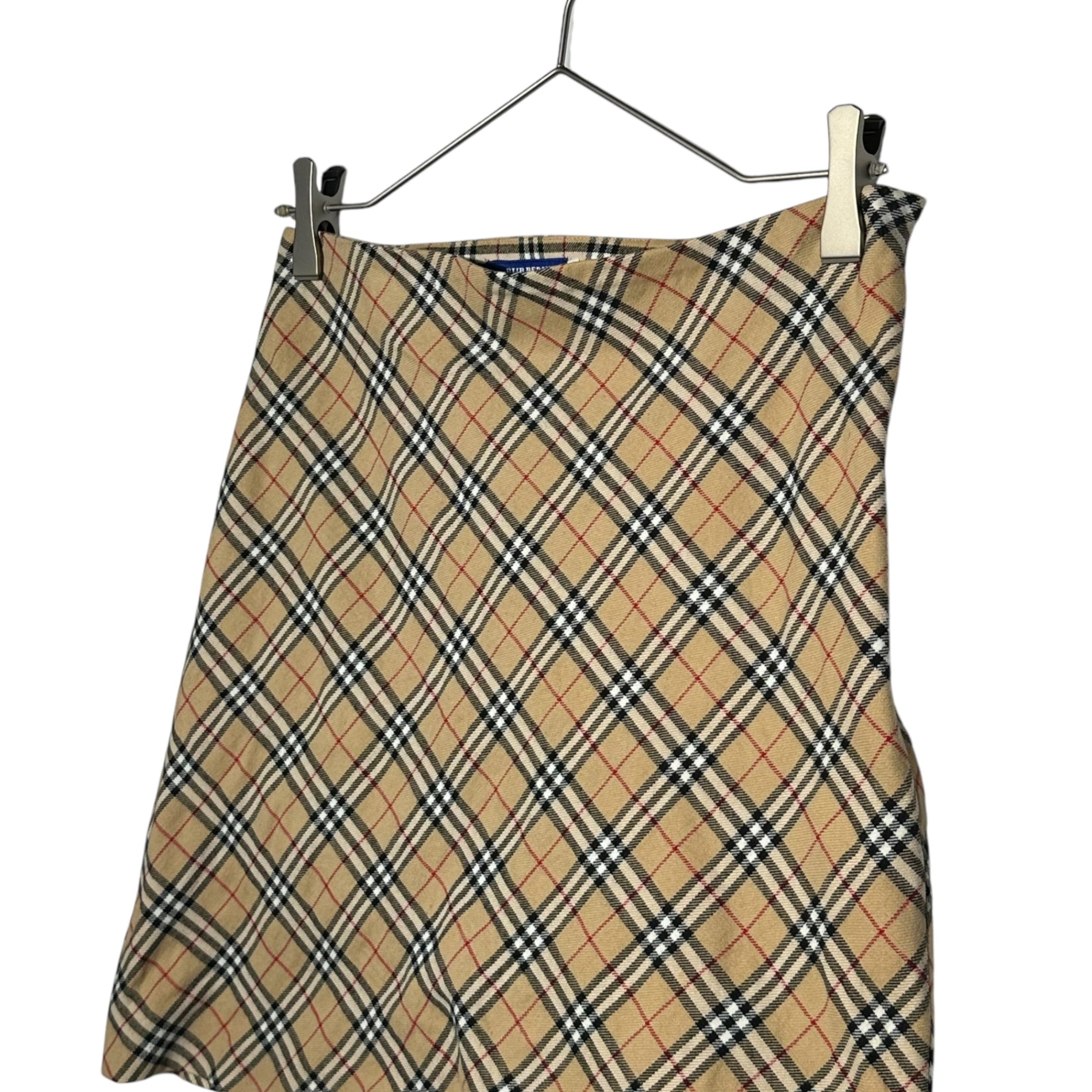 BURBERRY BLUE LABEL(バーバリーブルーレーベル) Nova Check Mini Tight Skirt ノヴァチェック ミニ タイト スカート FX584-116 38 ベージュ タータン