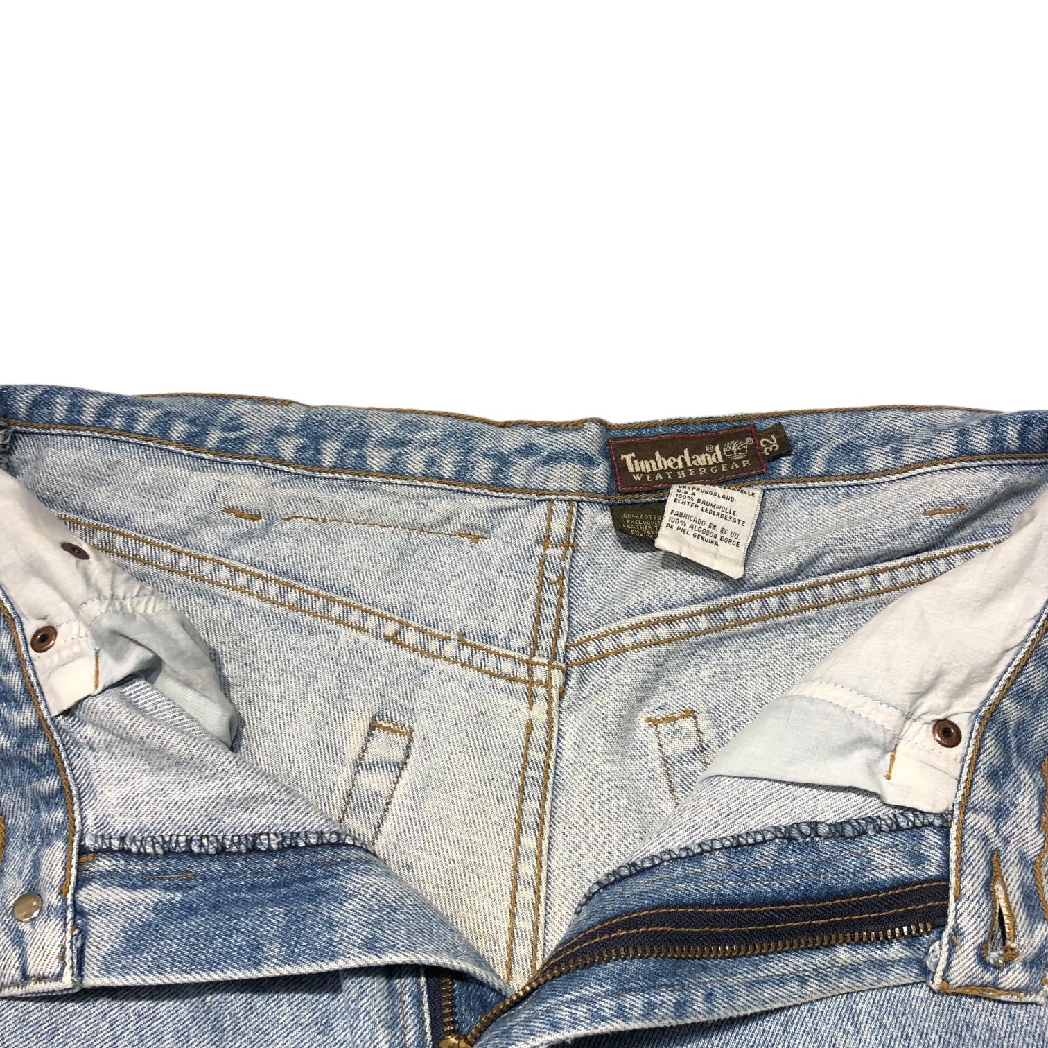 Timberland(ティンバーランド) バンダナリメイクデニムパンツ/ヴィンテージデニム W32 ライトインディゴ