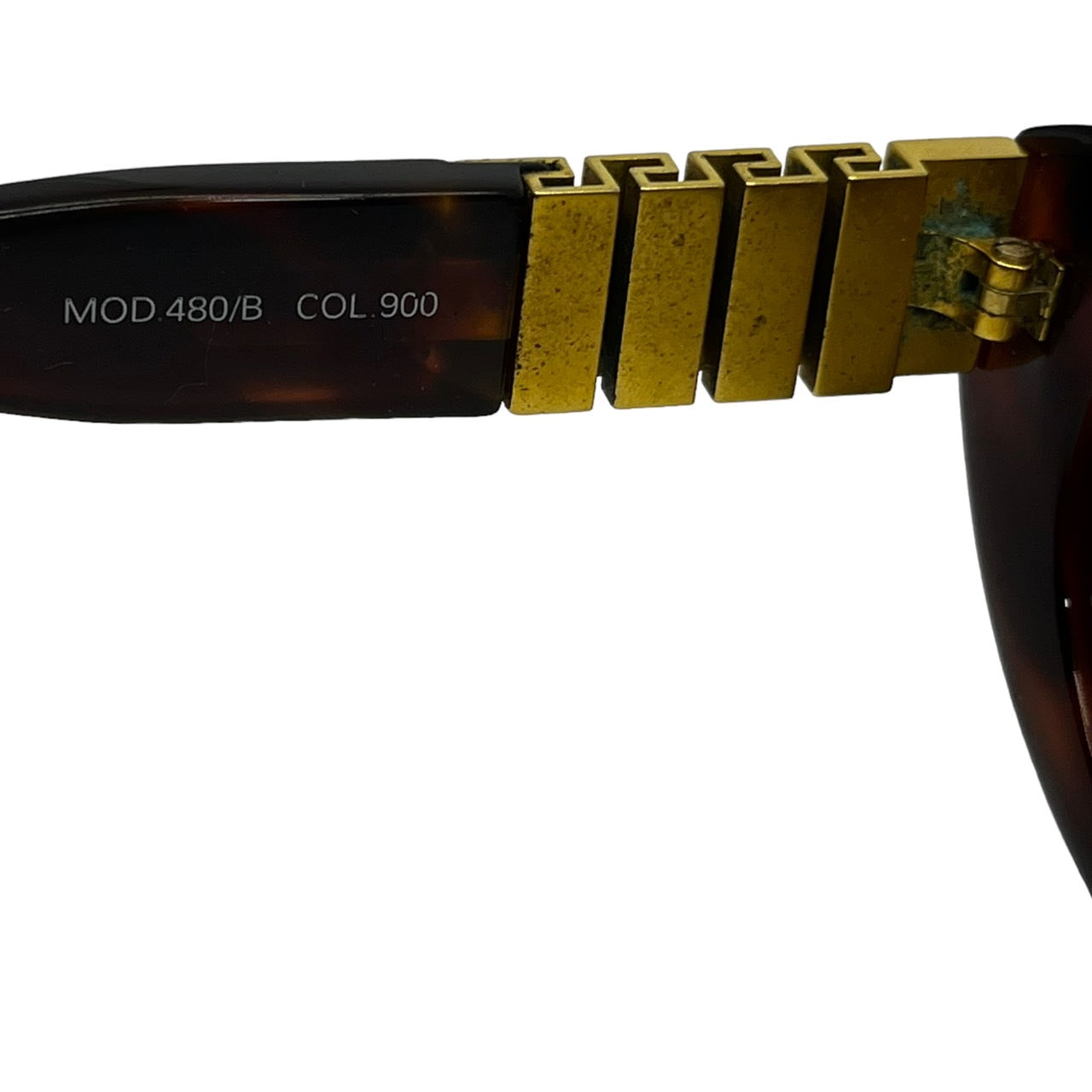 GIANNI VERSACE(ジャンニヴェルサーチ) ヴィンテージサイドメデューサロゴサングラス/メガネ MOD.480/B ブラウン/鼈甲