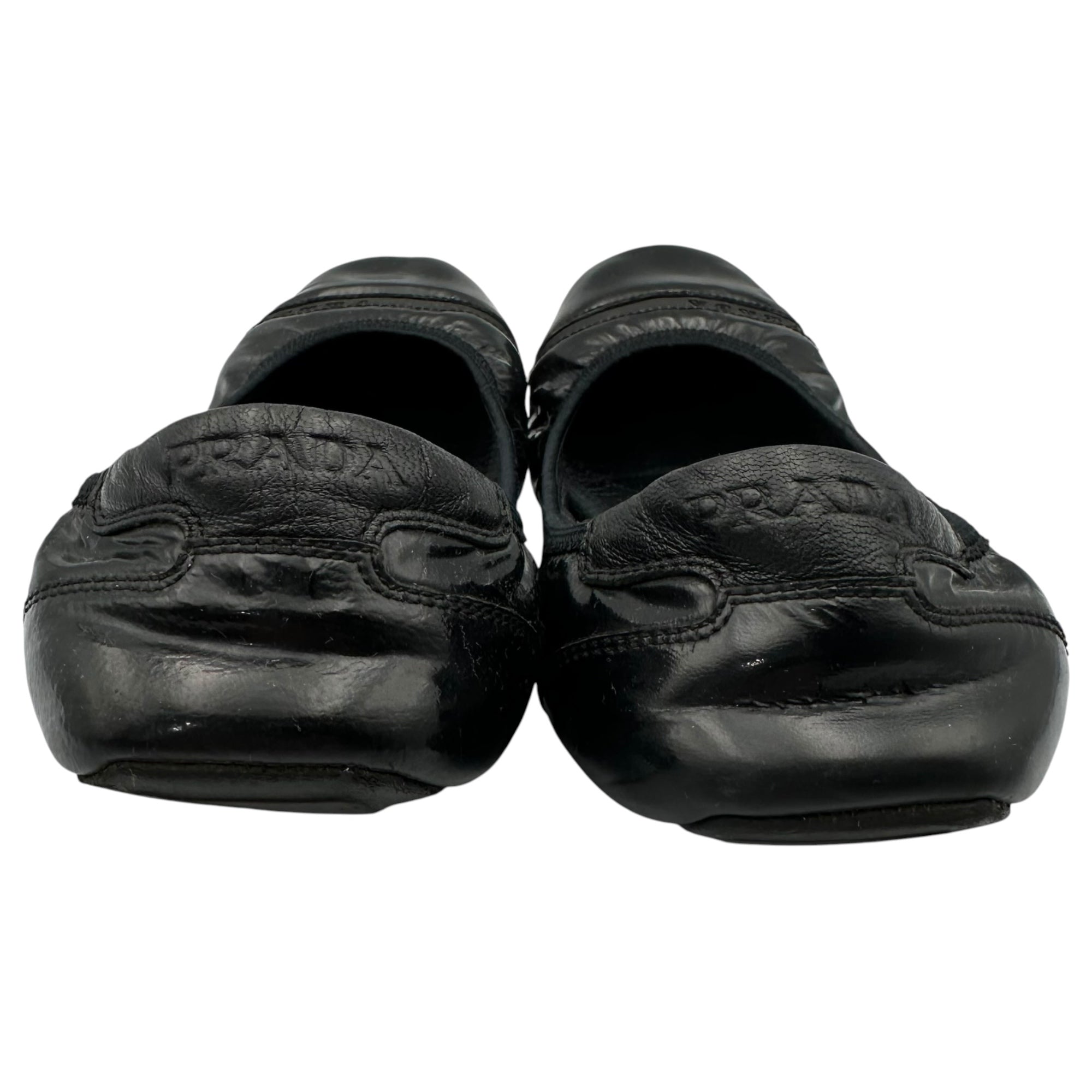 PRADA SPORT(プラダスポーツ) Patent Leather Ballet Flats エナメル バレー シューズ 37(23.5cm程度) ブラック パンプス