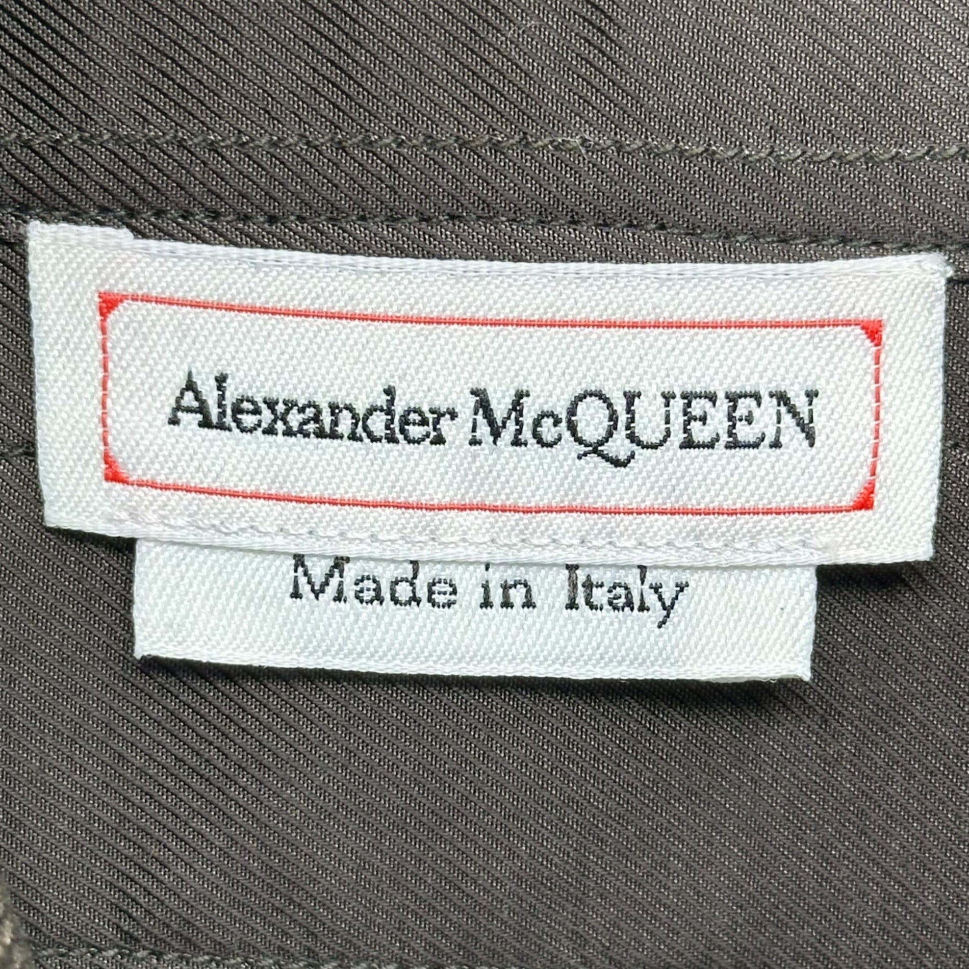 ALEXANDER MCQUEEN(アレキサンダーマックイーン) Wool Harness Shirt ウール ハーネス シャツ 15 165(S程度) カーキ