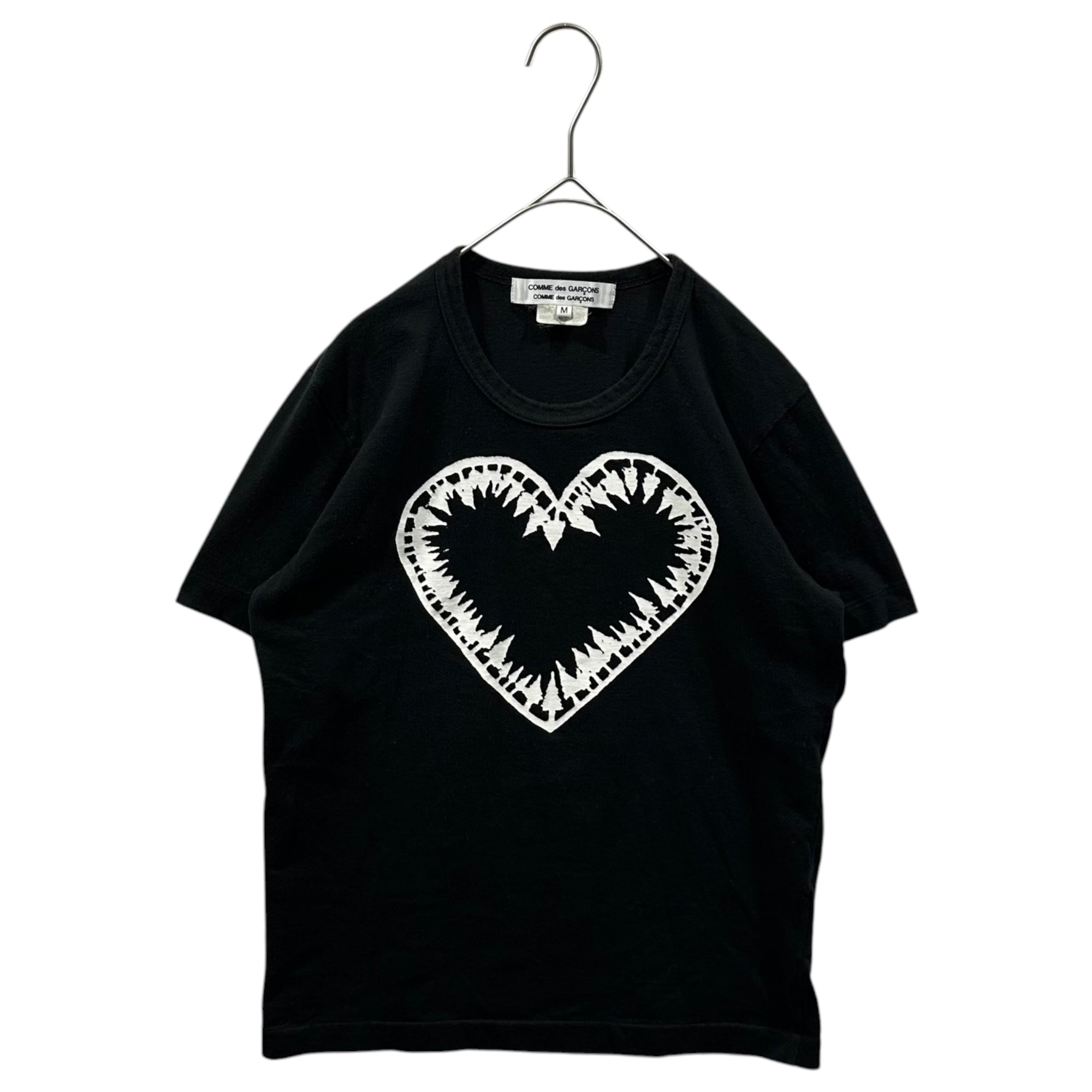 COMME des GARCONS COMME des GARCONS(コムデギャルソンコムデギャルソン) 2012SS Heart-Print T-Shirt ハート プリント Tシャツ RI-T016 M ブラック AD2011