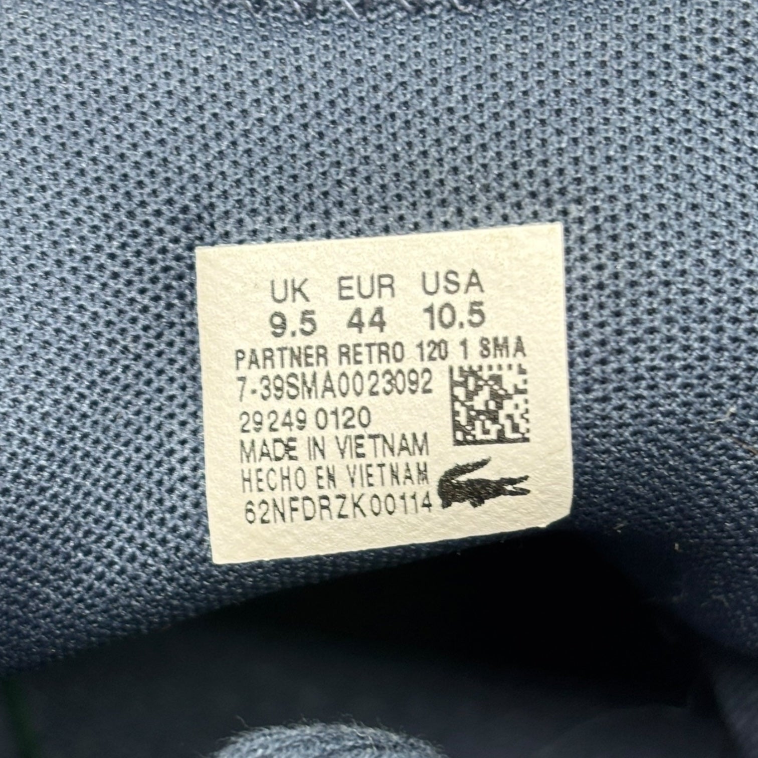 LACOSTE(ラコステ) PARTNER RETRO スウェード 切替 ローカット スニーカー 29249 28.5cm ネイビー