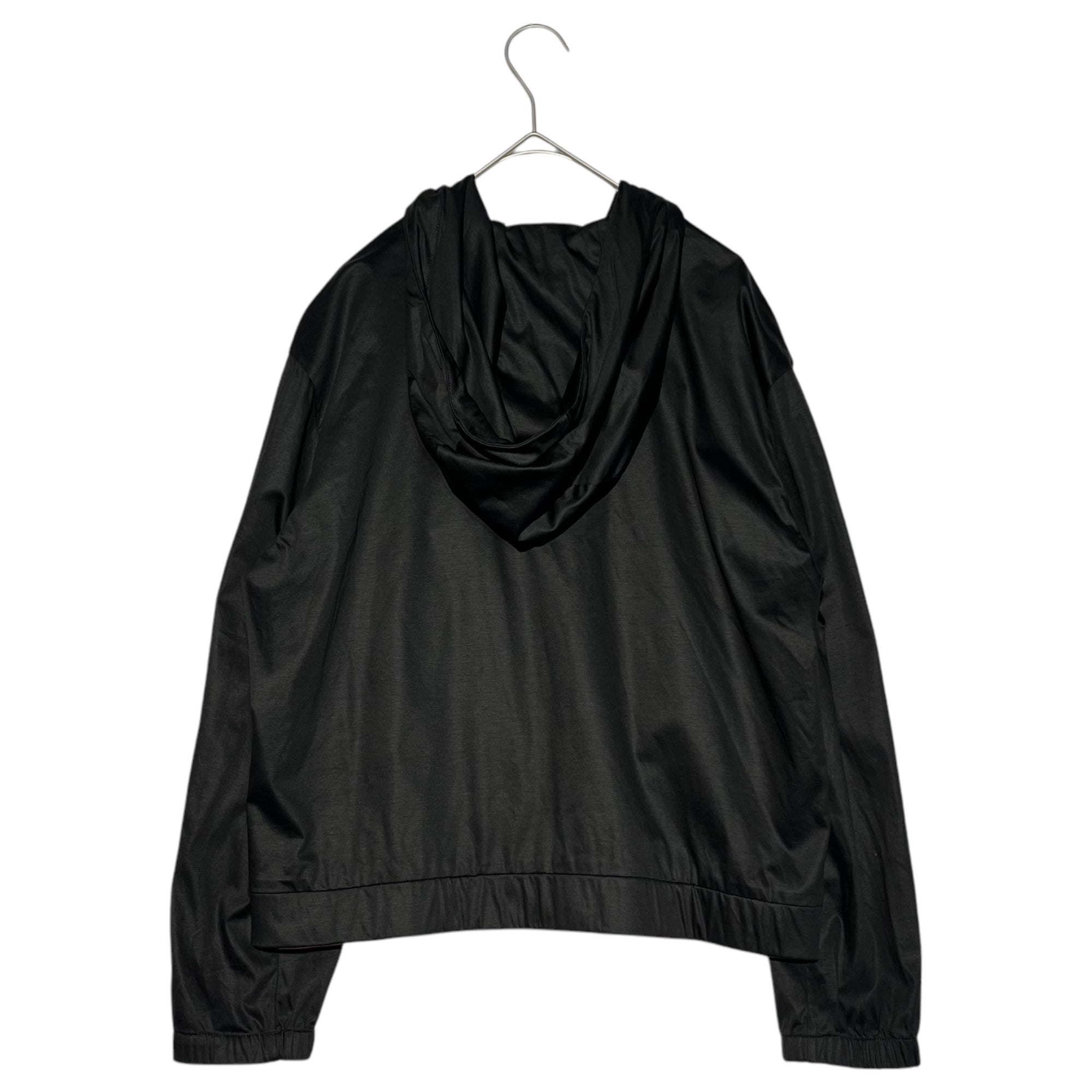 PRADA(プラダ) Sport logo nylon rayon zip hoodie スポーツ ロゴ ナイロン レーヨン ジップ パーカー 138451 44(L~XL程度) ブラック×レッド ジャケット