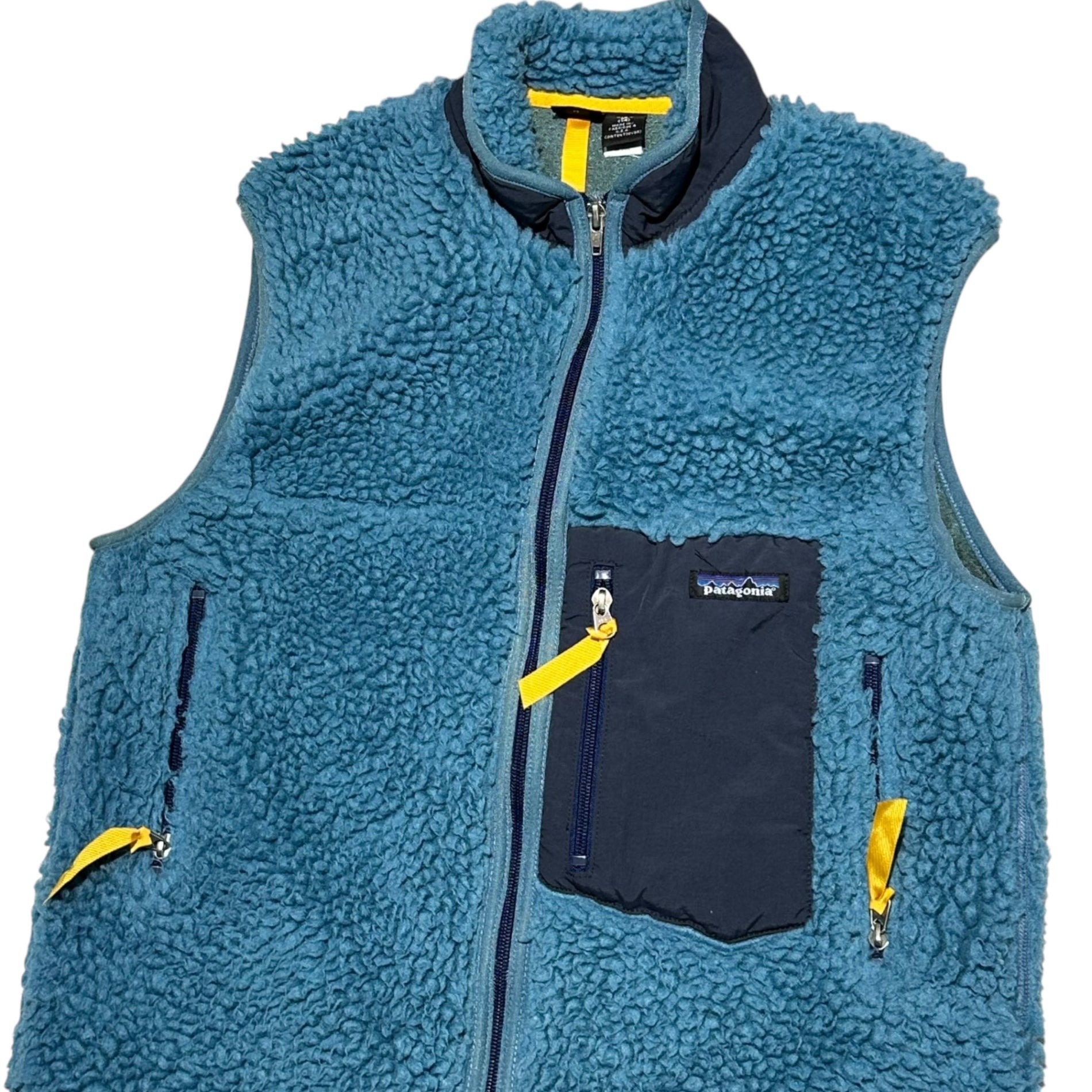 Patagonia(パタゴニア) 00's USA made RETRO X VEST レトロ フリース ベスト 65561 KIDS XL(メンズM程度) ライトブルー 2001AW ヴィンテージ ボア