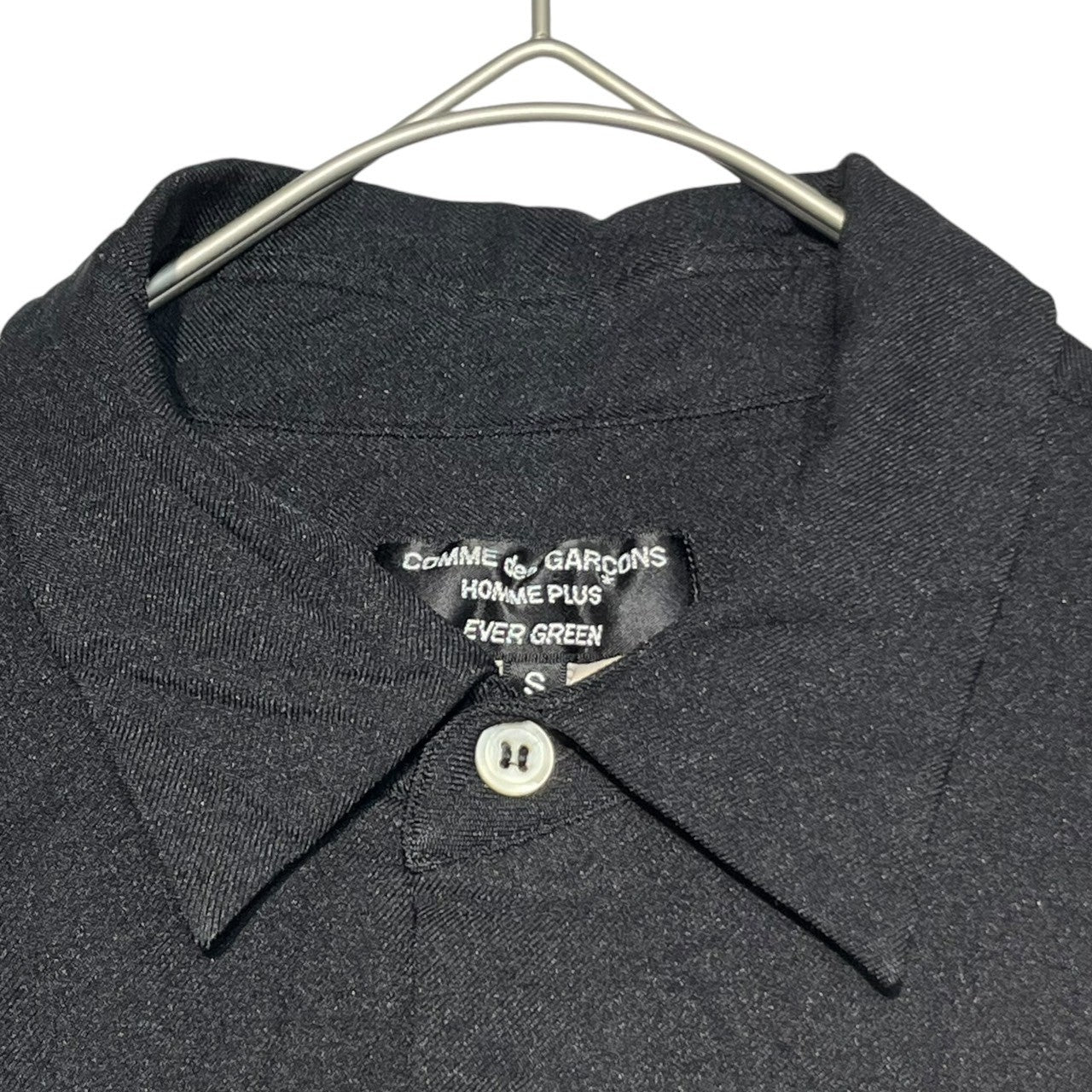 COMME des GARCONS HOMME PLUS EVER GREEN(コムデギャルソンオムプリュスエバーグリーン) 09SS Different material switching shirt 異素材 切替 シャツ PC-B207 S ブラック×ブルー×ブラウン AD2008