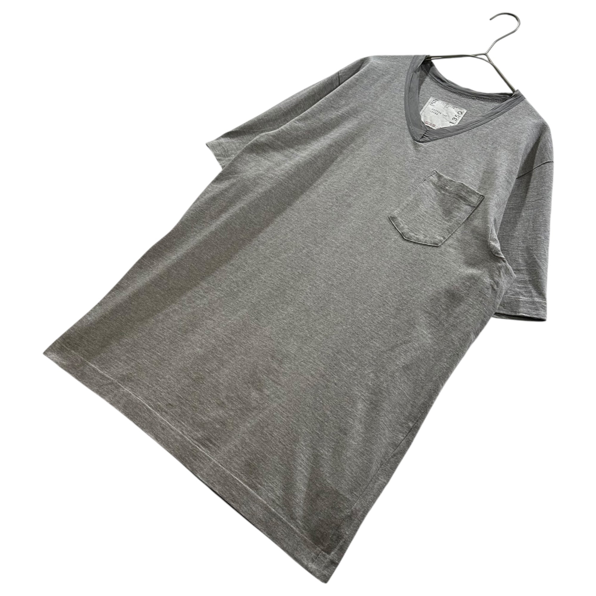 sacai(サカイ) 2017SS Contrast-Fabric V-Neck Pocket T-Shirt 別布切替 Vネック ポケット Tシャツ 17-01350M 2(M程度) グレー