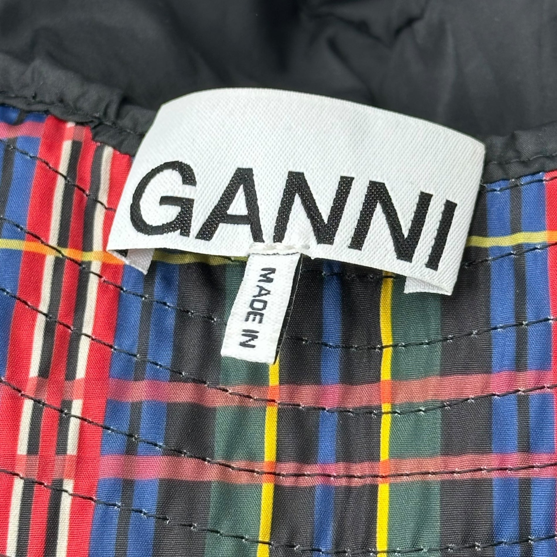 GANNI(ガニー) Logo Check Safari Hat ロゴ チェック サファリ ハット XS/S マルチカラー