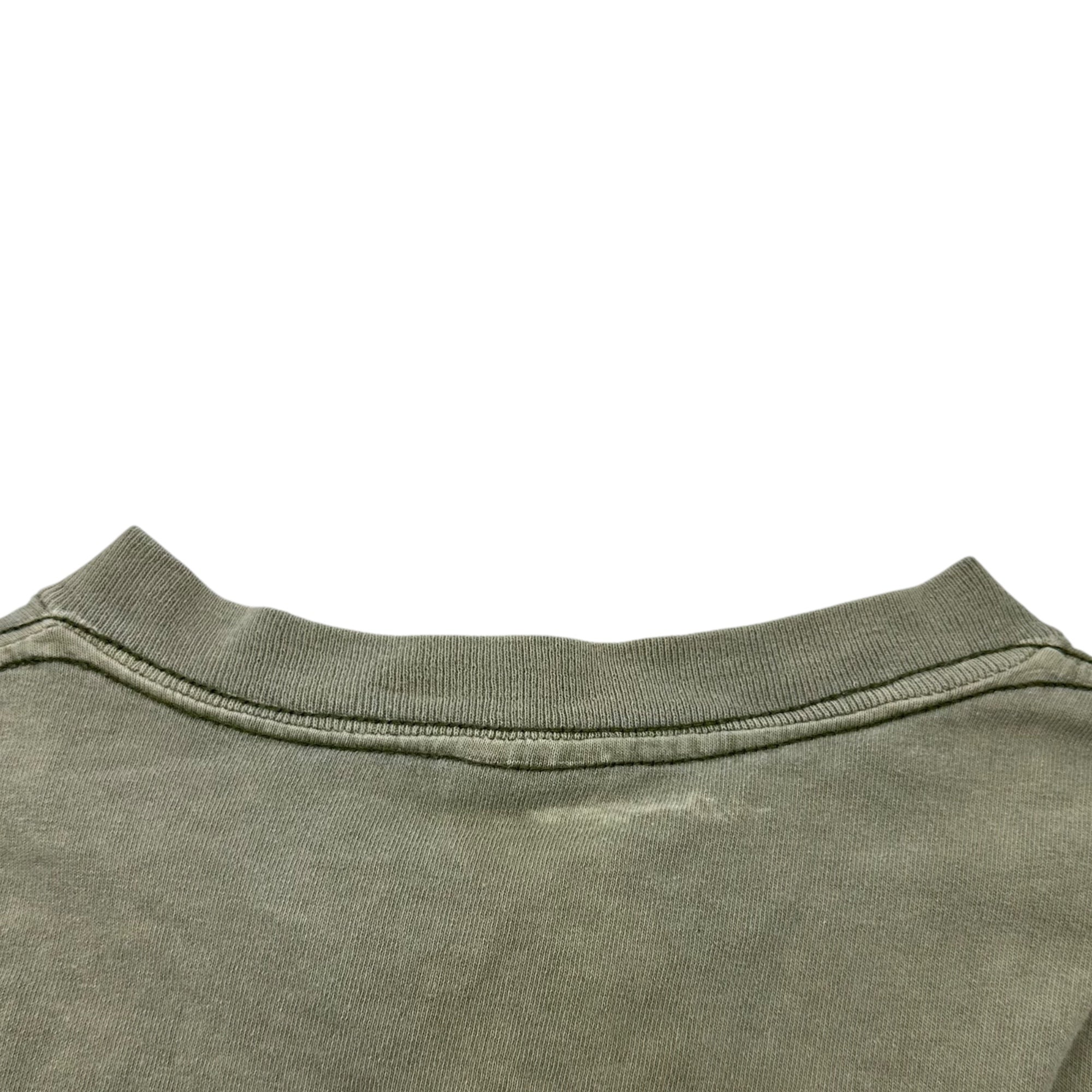 STUSSY(ステューシー) 80's "OLD SKOOL FLAVOR" VINTAGE TEE ヴィンテージ Tシャツ L カーキ 80年代 SUPERSTAR スーパースター 半袖