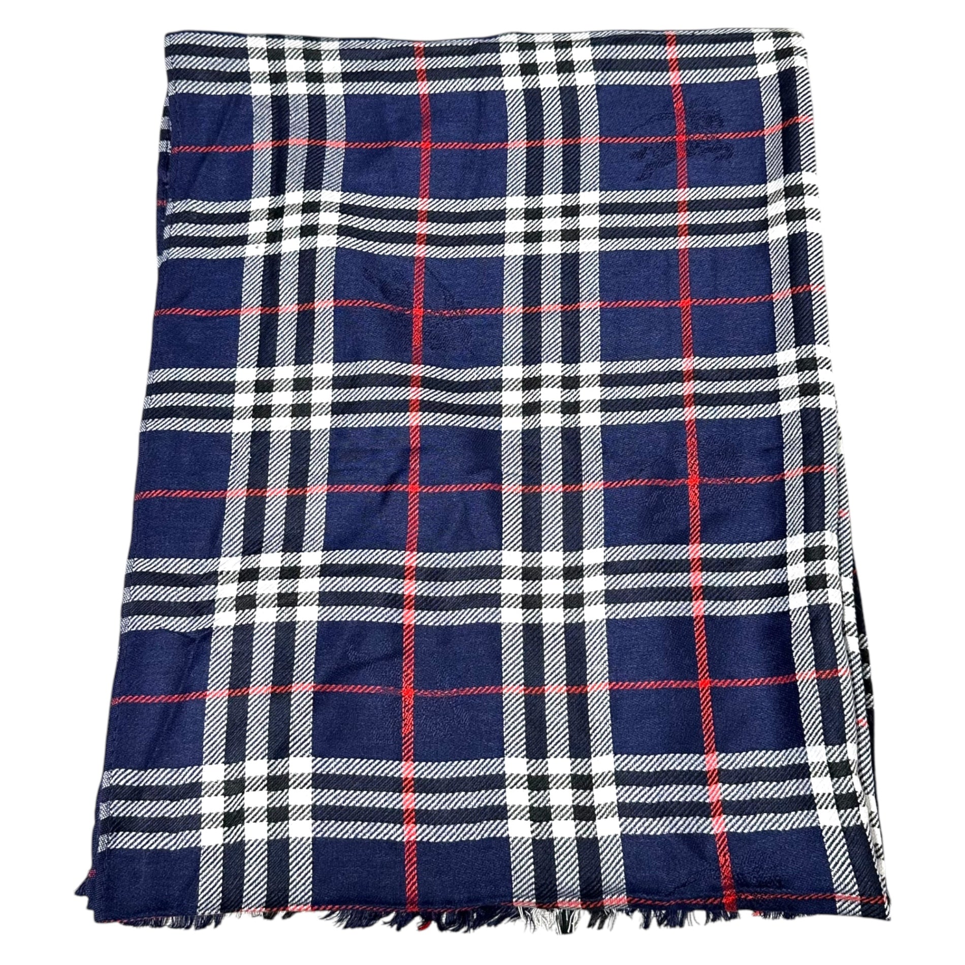 BURBERRY(バーバリー) 100% cashmere stole カシミヤ100% ストール ネイビー