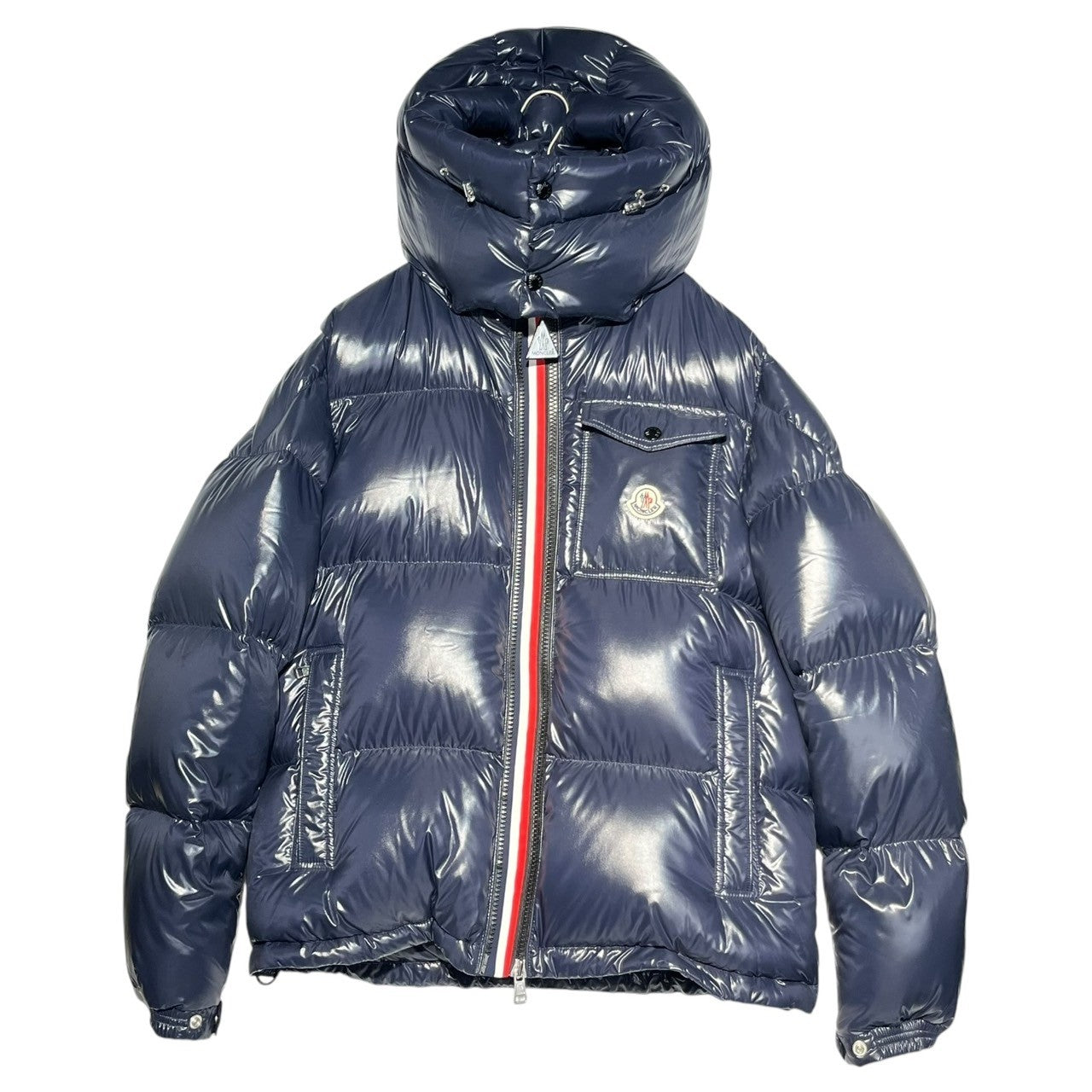 MONCLER(モンクレール) MONTBELIARD GIUBBOTTO DOWN JACKET モンベリアール ジュボット ダウン ジャケット E20914180305 4(XL程度) ネイビー モンベリアル トリコロール