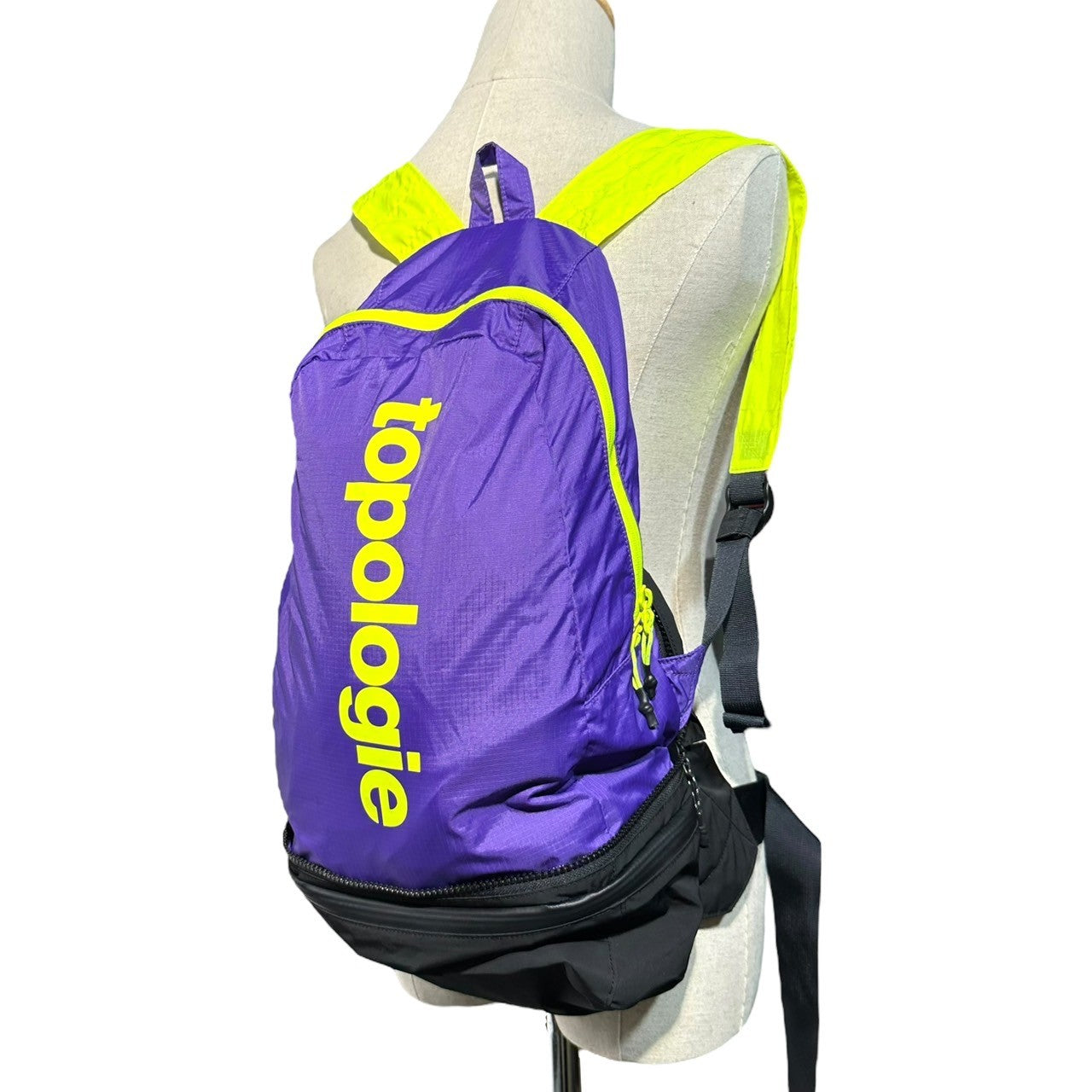 Topologie(トポロジー) Convert Daypack コンバート デイパック ブラック×パープル 2WAY リュック バッグ ポーチ