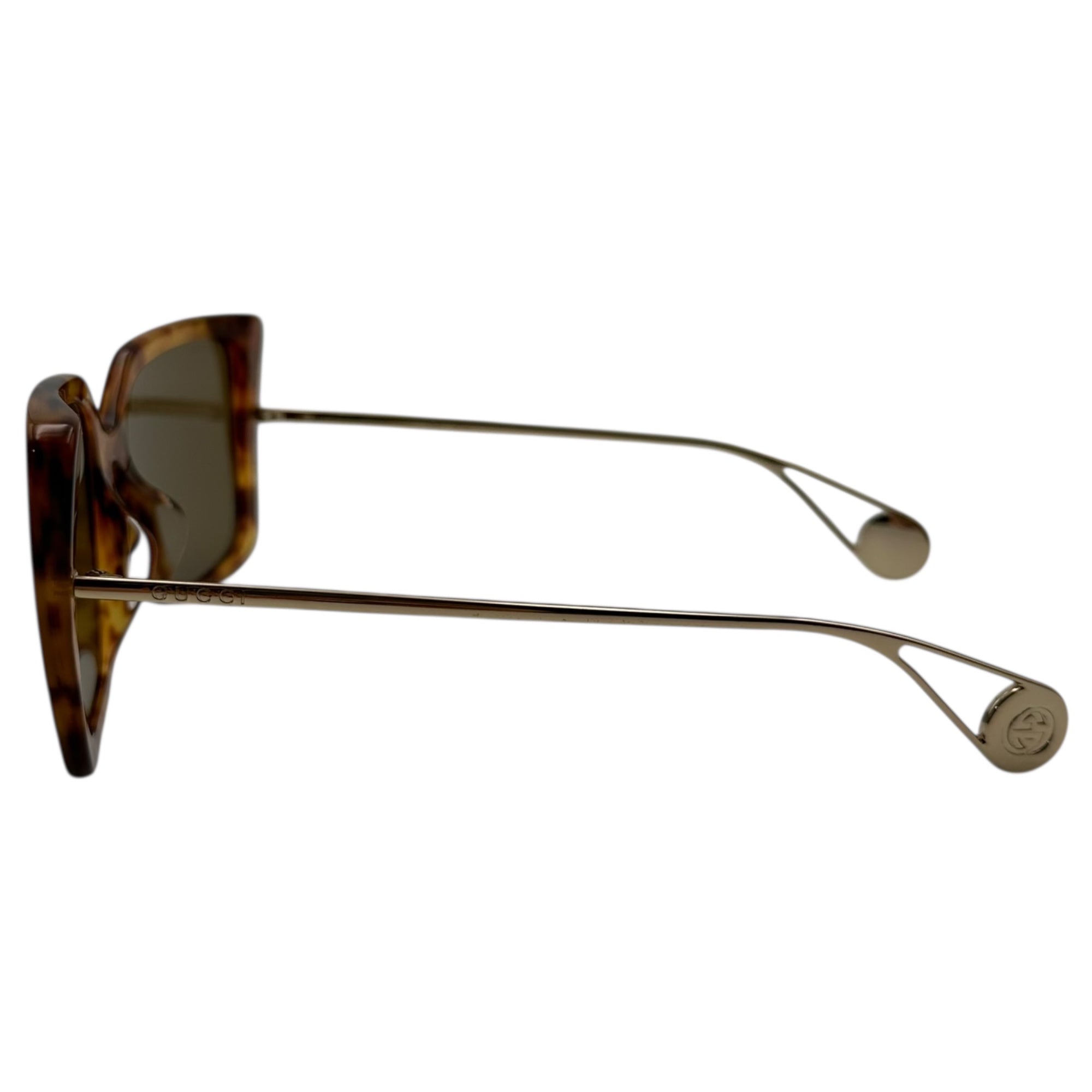 GUCCI(グッチ) Tortoiseshell Butterfly Sunglasses 鼈甲 バタフライ サングラス GG0435SA 54□18-145 ブラウン×ゴールド 眼鏡 メガネ