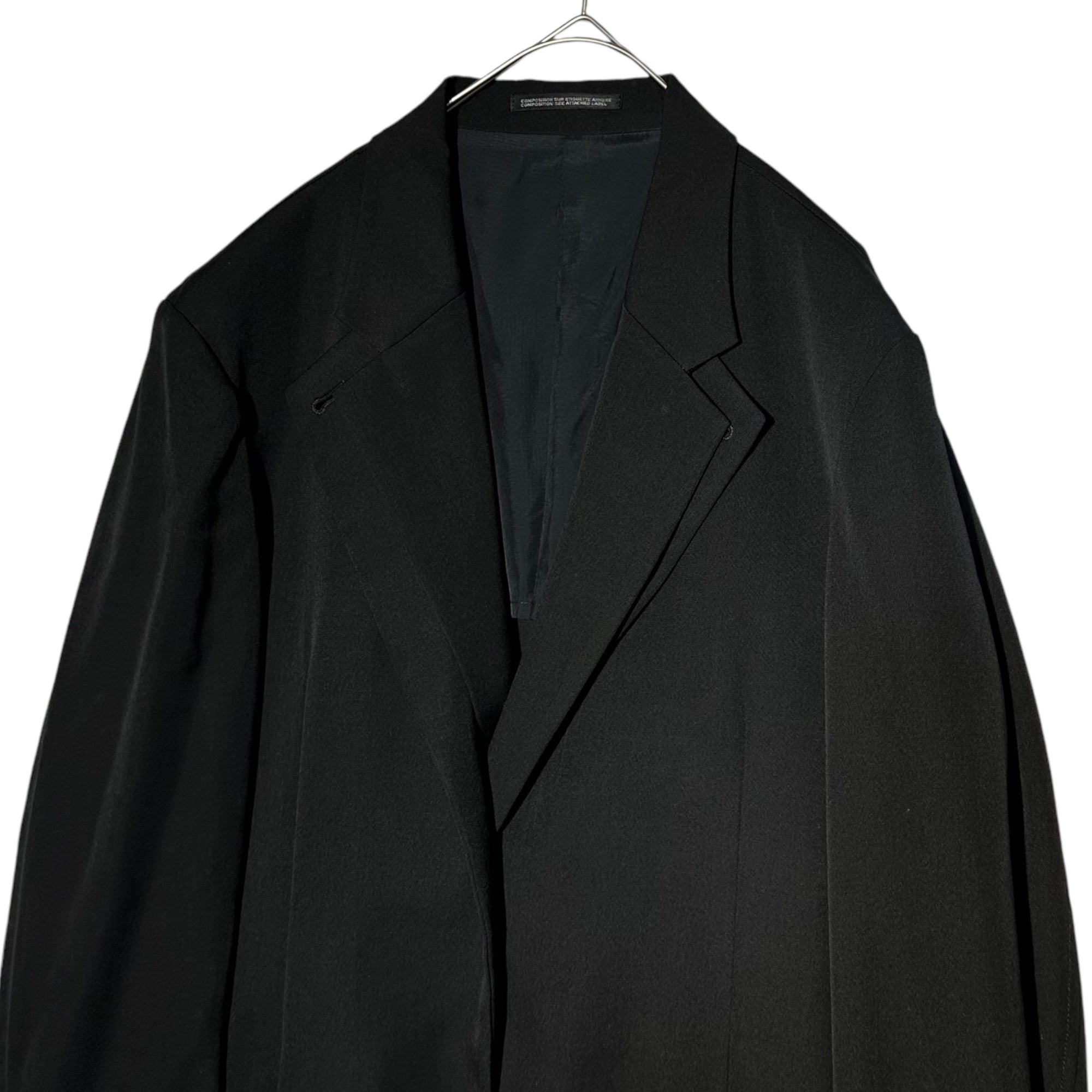 YOHJI YAMAMOTO POUR HOMME(ヨウジヤマモトプールオム) 18SS Complication Layered Jacket 煩悩 レイヤード ジャケット 無地 HW-J62-100 2(M程度) ブラック 参考定価156,200円(税込)
