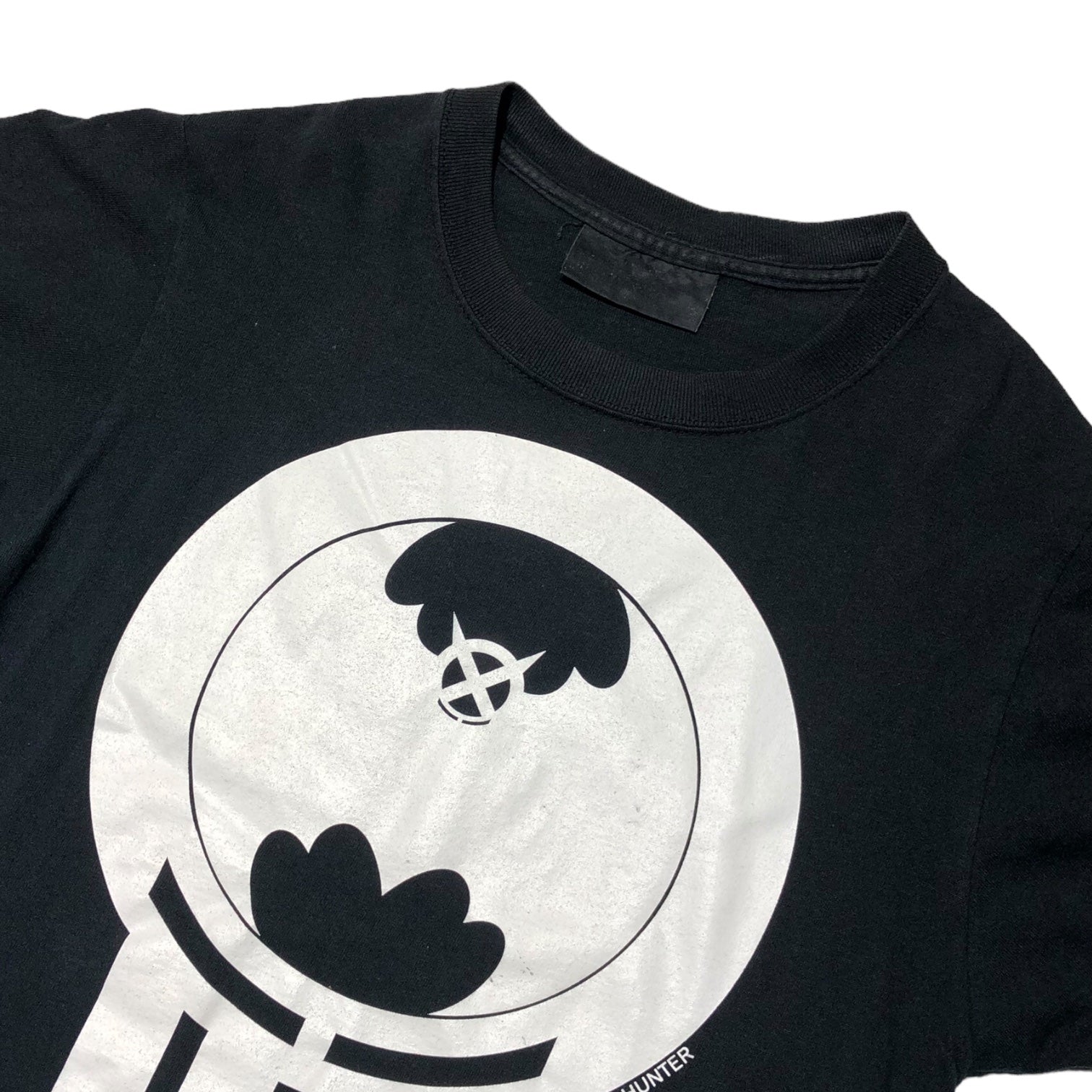 BOUNTY HUNTER(バウンティーハンター) skull family crest Tee スカル 家紋Tシャツ 印字消え(S程度) ブラック×ホワイト
