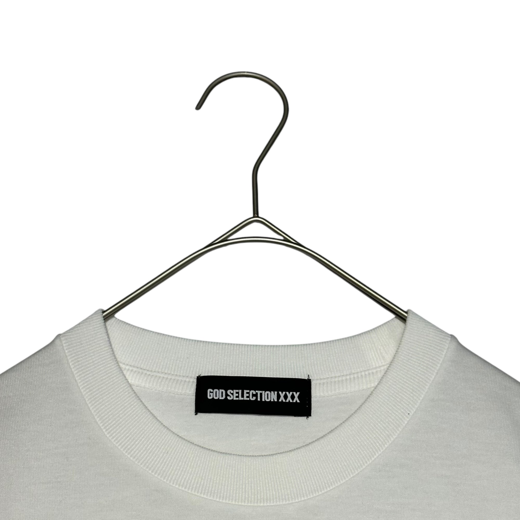GOD SELECTION XXX(ゴッドセレクション トリプルエックス) 24SS Celebrity photo graphic arrangement T-shirt 著名人フォト グラフィックアレンジ Tシャツ GX-S24-ST-20 ホワイト