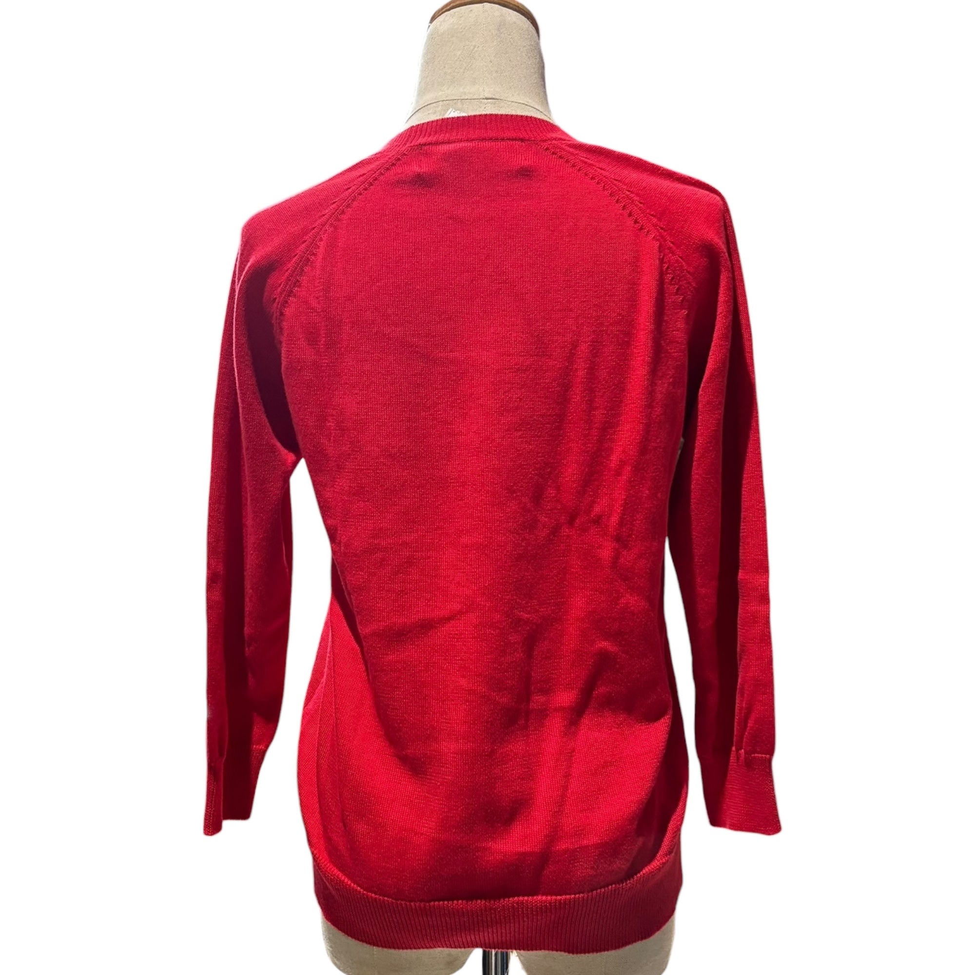 tricot COMME des GARCONS(トリココムデギャルソン) 15AW Bubble “ALOHA” Design Crew Neck Knit 吹き出し アロハ デザイン クルーネック コットン ニット TP-N208 FREE レッド AD2015