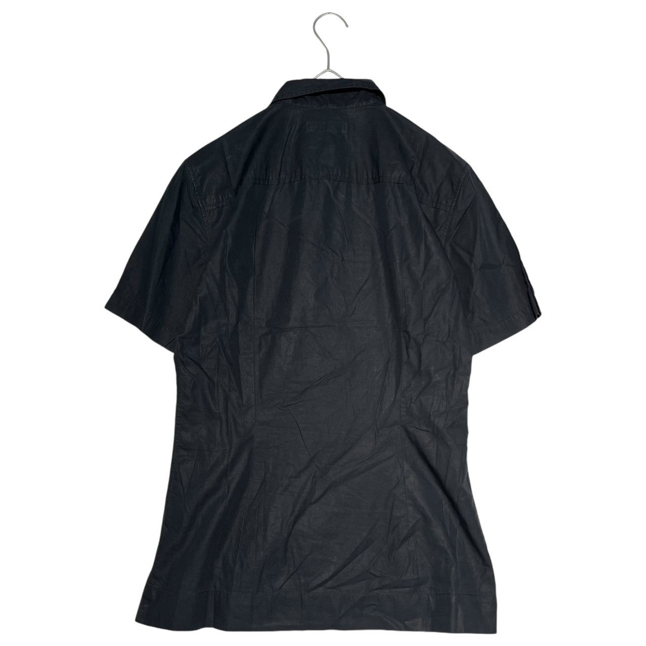 DOLCE&GABBANA(ドルチェ&ガッバーナドルガバ) BIG button S/S shirt ビッグ ボタン 半袖 シャツ G5CJ0T FU5K9 15 1/2 /39 ブラック